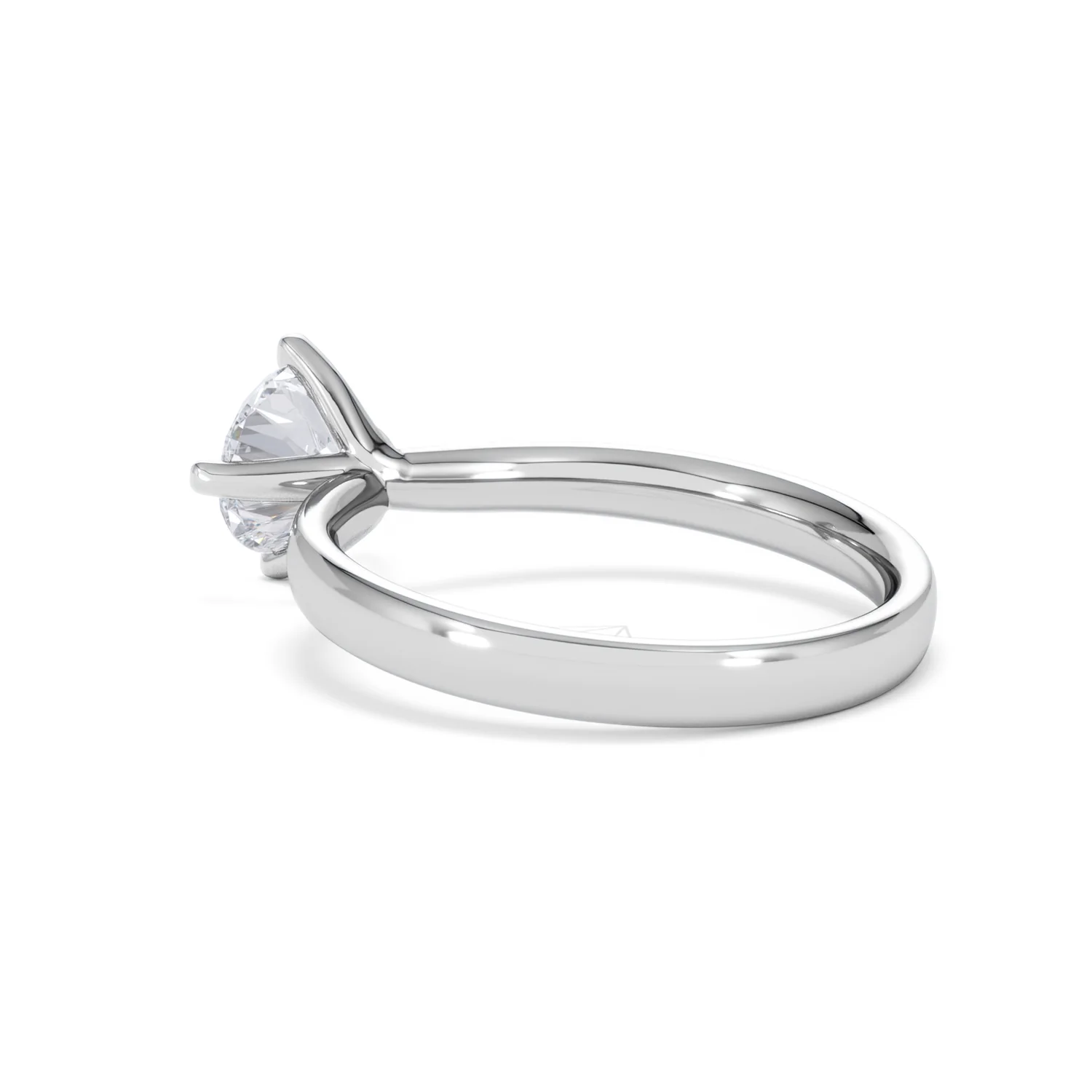 Origin Twist 1.00ct Round Cut Lab Diamond Solitaire Engagement Ring in 18K White Gold - Image 58