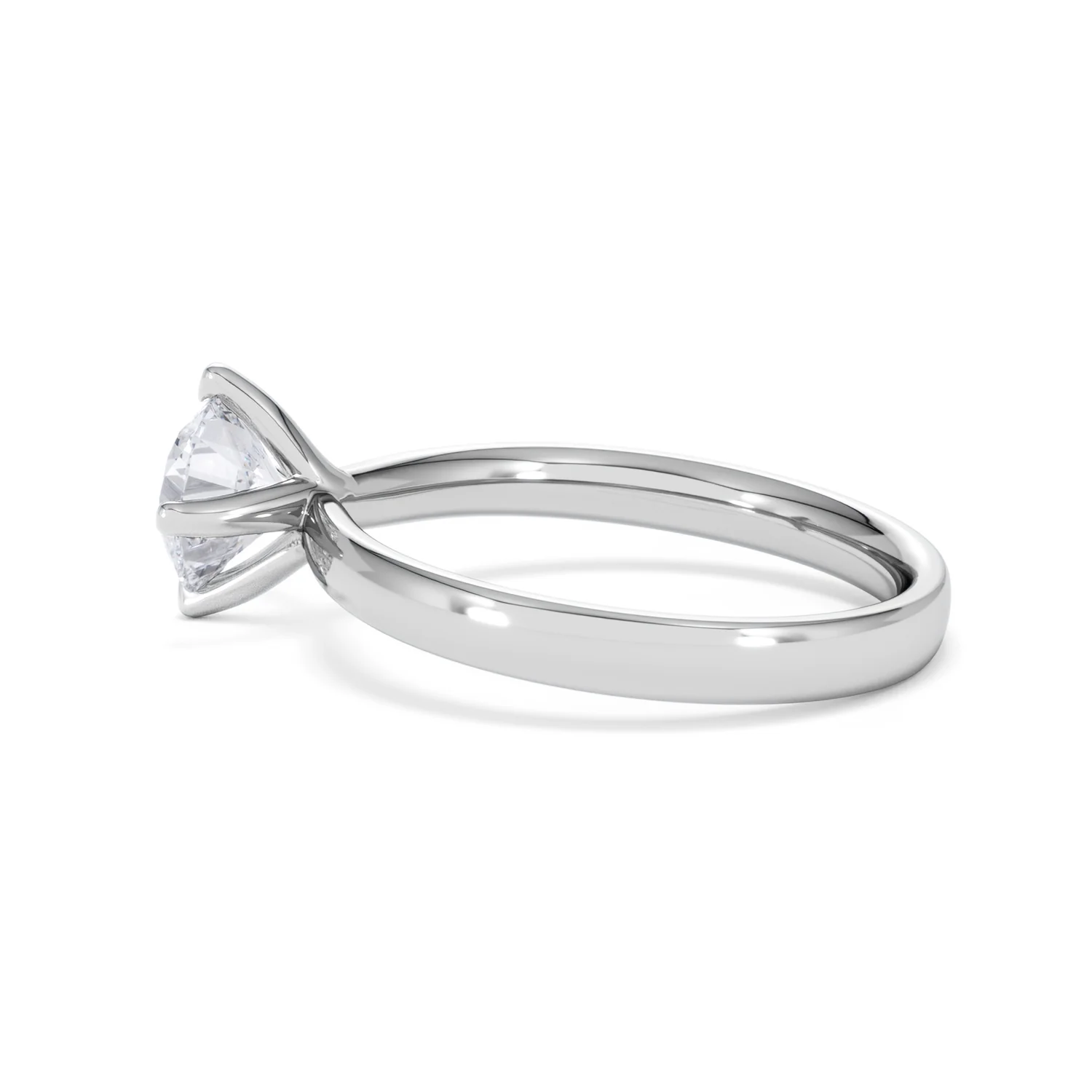 Origin Twist 1.00ct Round Cut Lab Diamond Solitaire Engagement Ring in 18K White Gold - Image 64