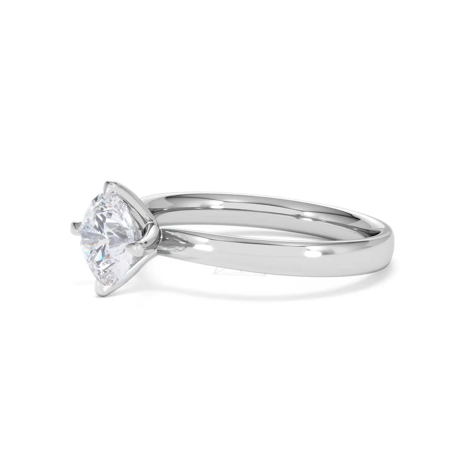 Origin Twist 1.00ct Round Cut Lab Diamond Solitaire Engagement Ring in 18K White Gold - Image 75