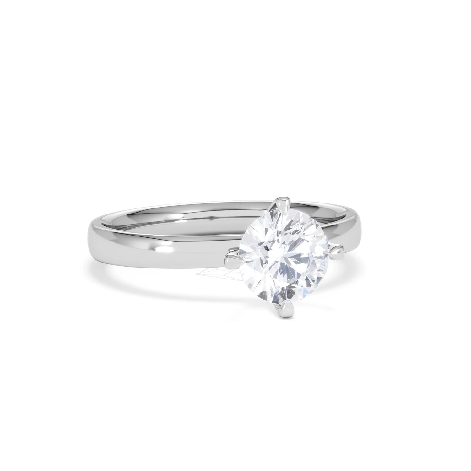 Origin Twist 1.00ct Round Cut Lab Diamond Solitaire Engagement Ring in 18K White Gold - Image 11