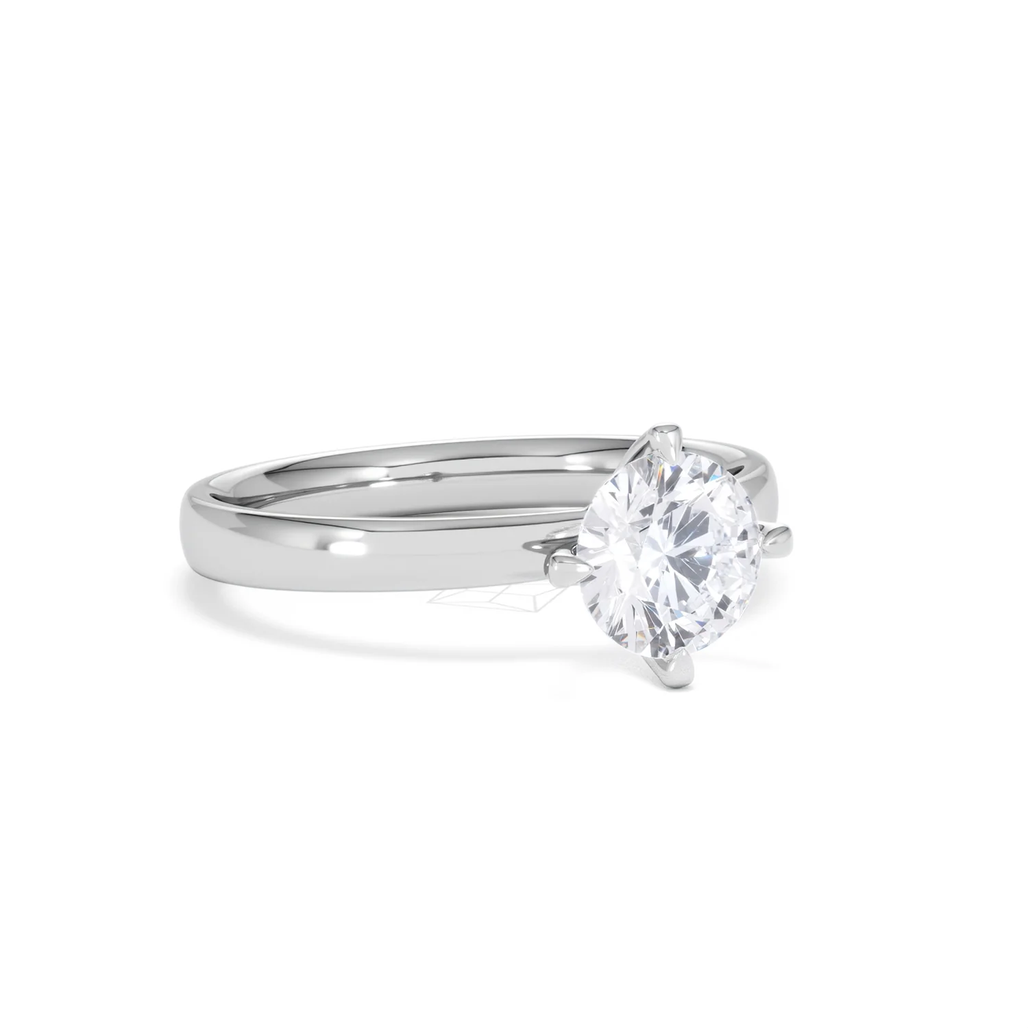 Origin Twist 1.00ct Round Cut Lab Diamond Solitaire Engagement Ring in 18K White Gold - Image 13
