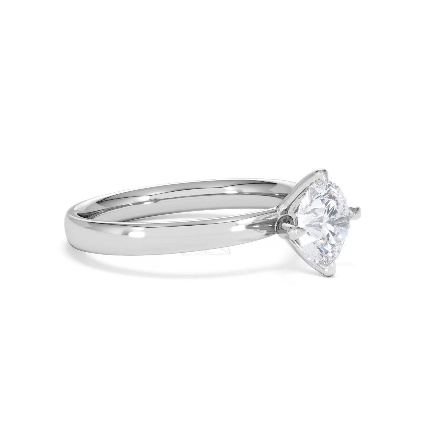 Origin Twist 1.00ct Round Cut Lab Diamond Solitaire Engagement Ring in 18K White Gold - Image 18