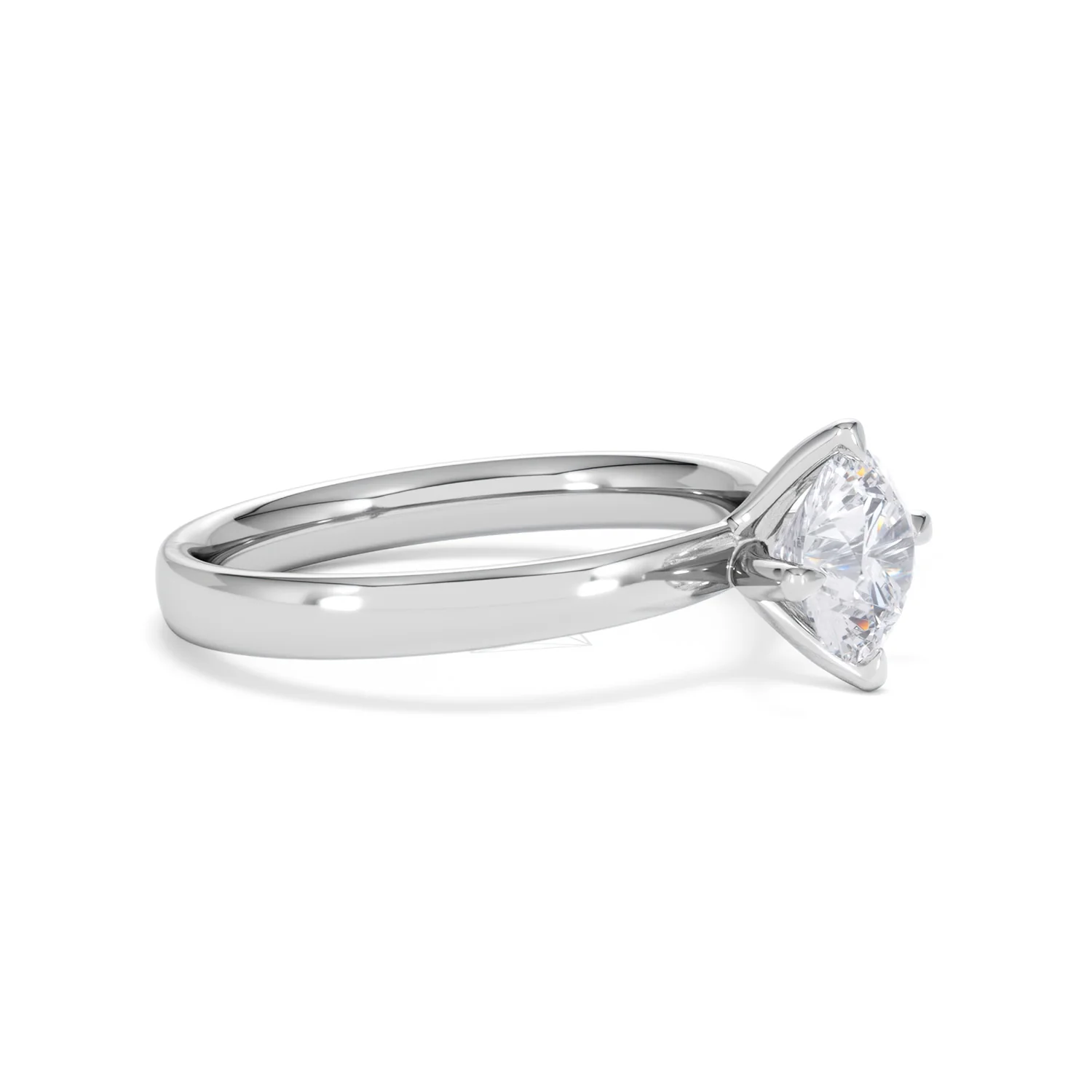 Origin Twist 1.00ct Round Cut Lab Diamond Solitaire Engagement Ring in 18K White Gold - Image 20