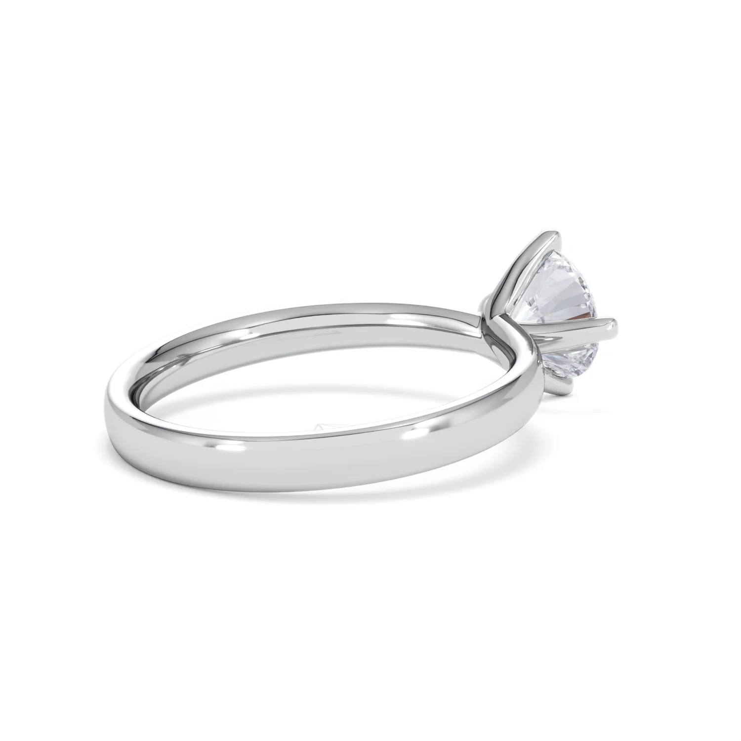 Origin Twist 1.00ct Round Cut Lab Diamond Solitaire Engagement Ring in 18K White Gold - Image 35