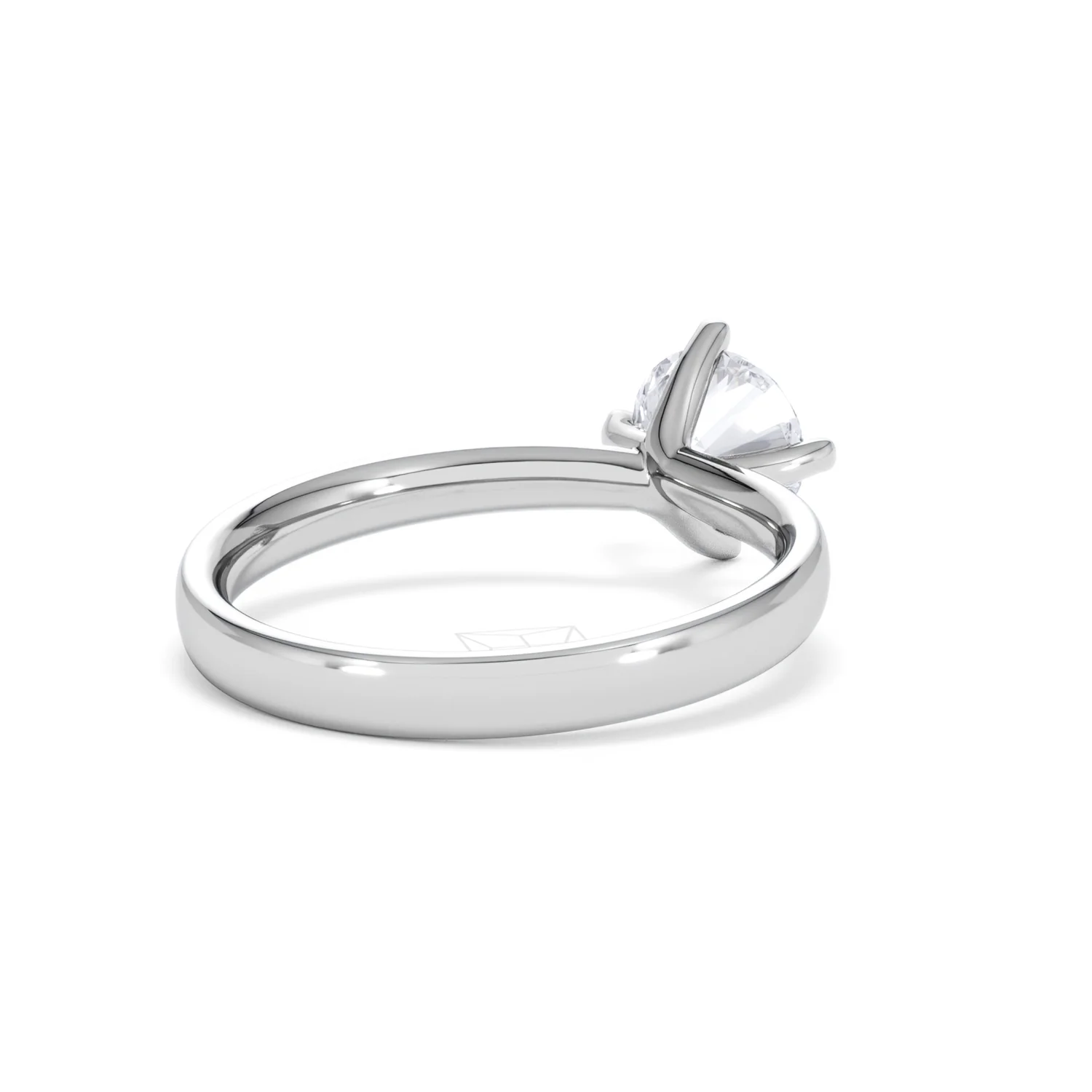 Origin Twist 1.00ct Round Cut Lab Diamond Solitaire Engagement Ring in 18K White Gold - Image 40
