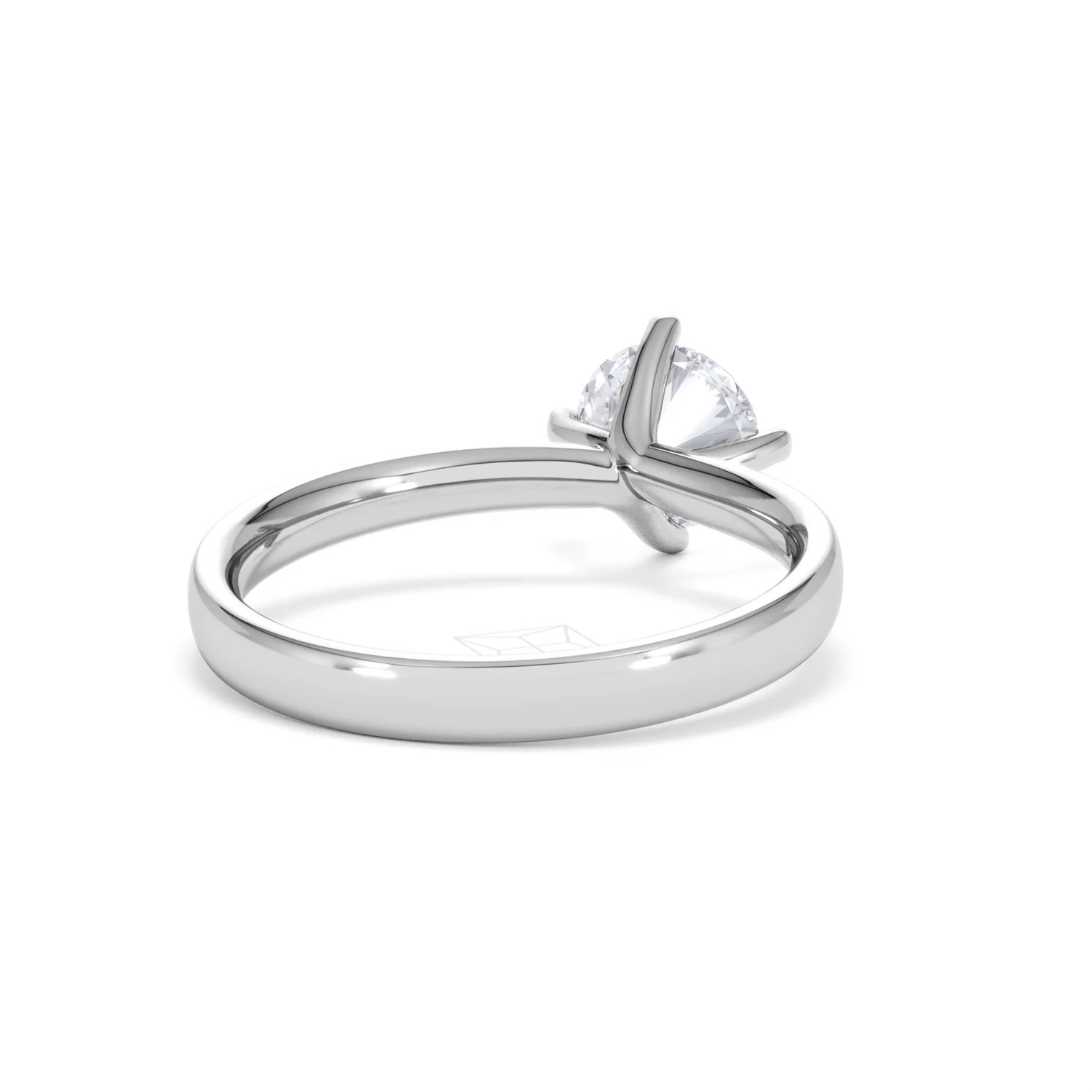 Origin Twist 1.00ct Round Cut Lab Diamond Solitaire Engagement Ring in 18K White Gold - Image 42