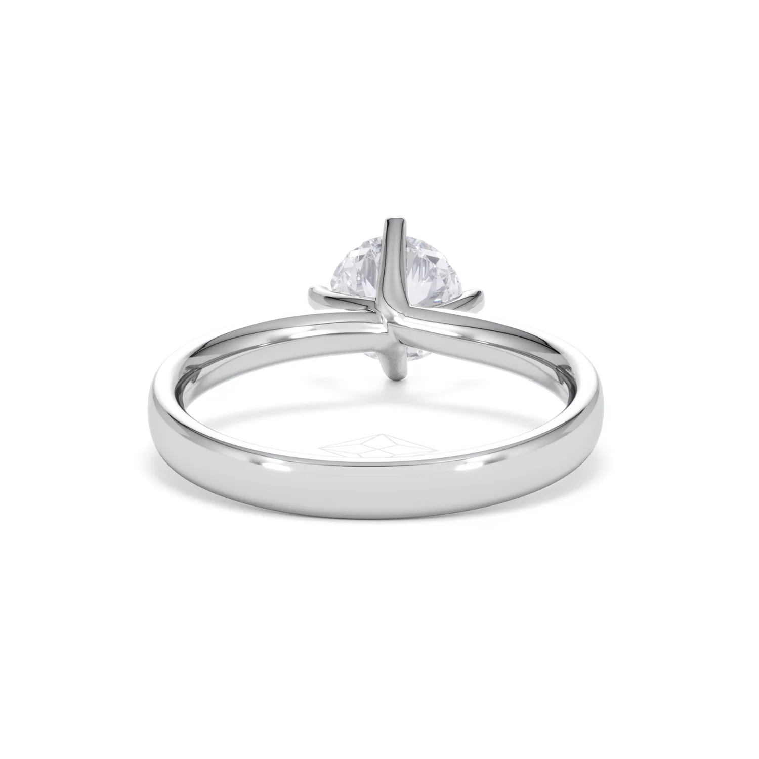 Origin Twist 1.00ct Round Cut Lab Diamond Solitaire Engagement Ring in 18K White Gold - Image 46