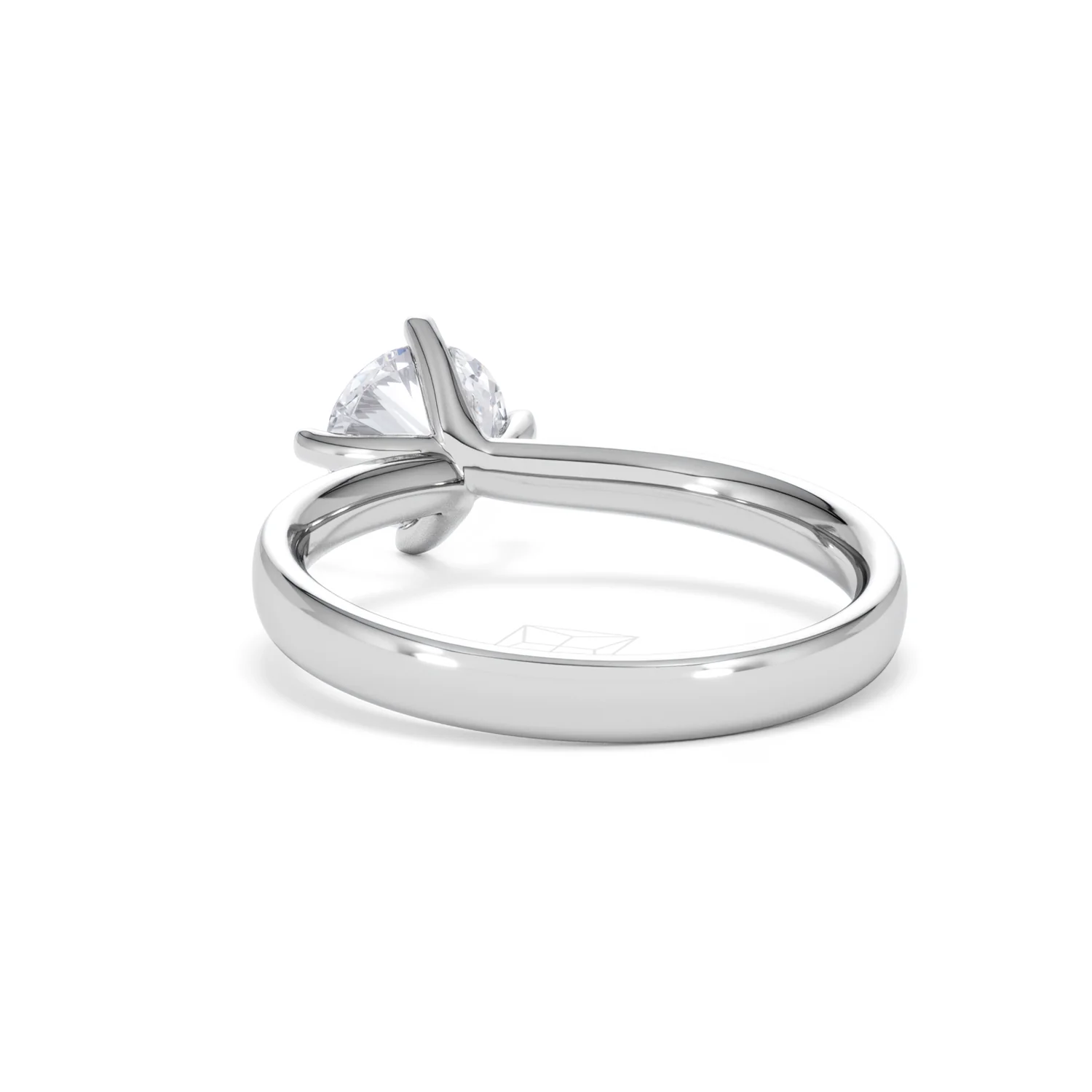 Origin Twist 1.00ct Round Cut Lab Diamond Solitaire Engagement Ring in 18K White Gold - Image 52