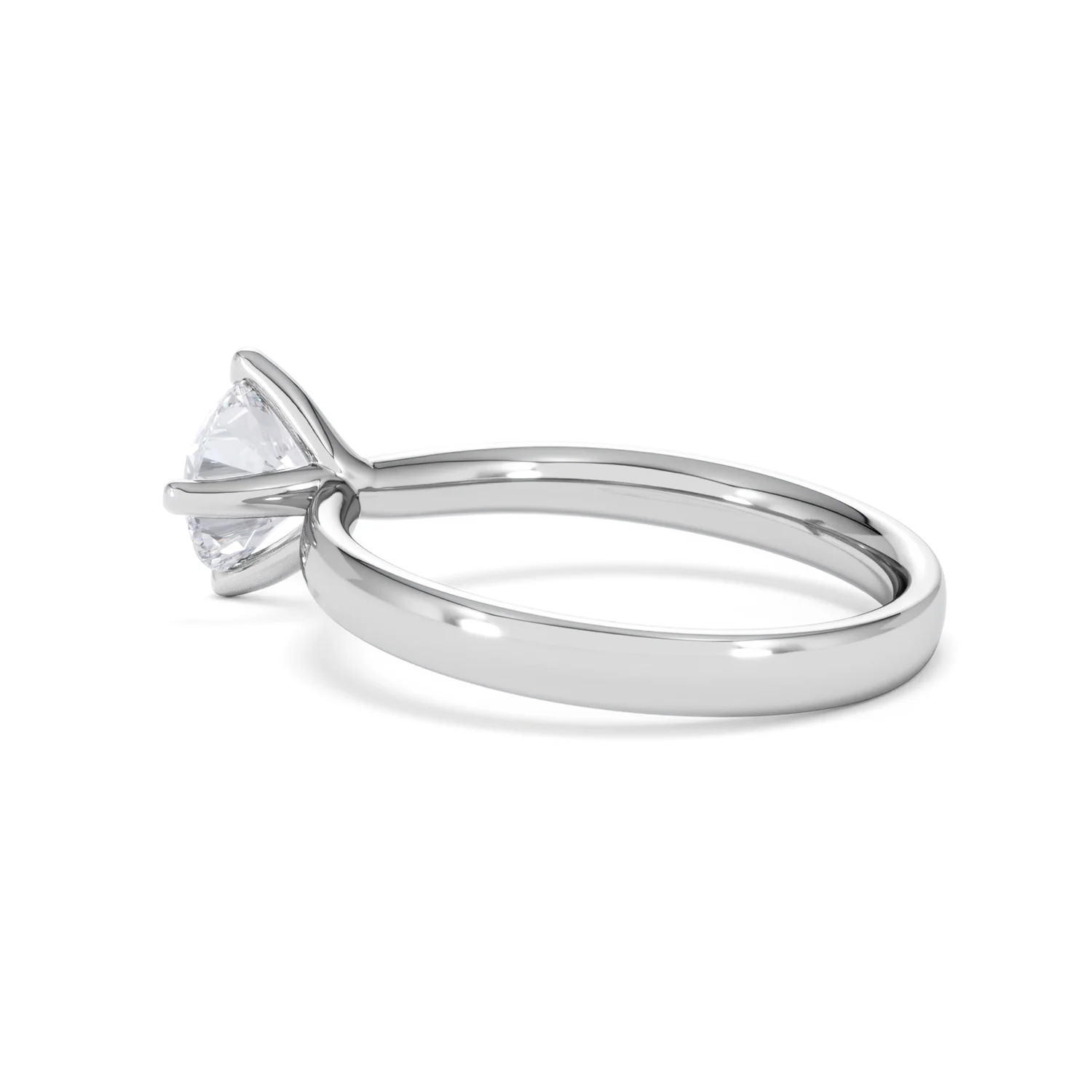 Origin Twist 1.00ct Round Cut Lab Diamond Solitaire Engagement Ring in 18K White Gold - Image 61