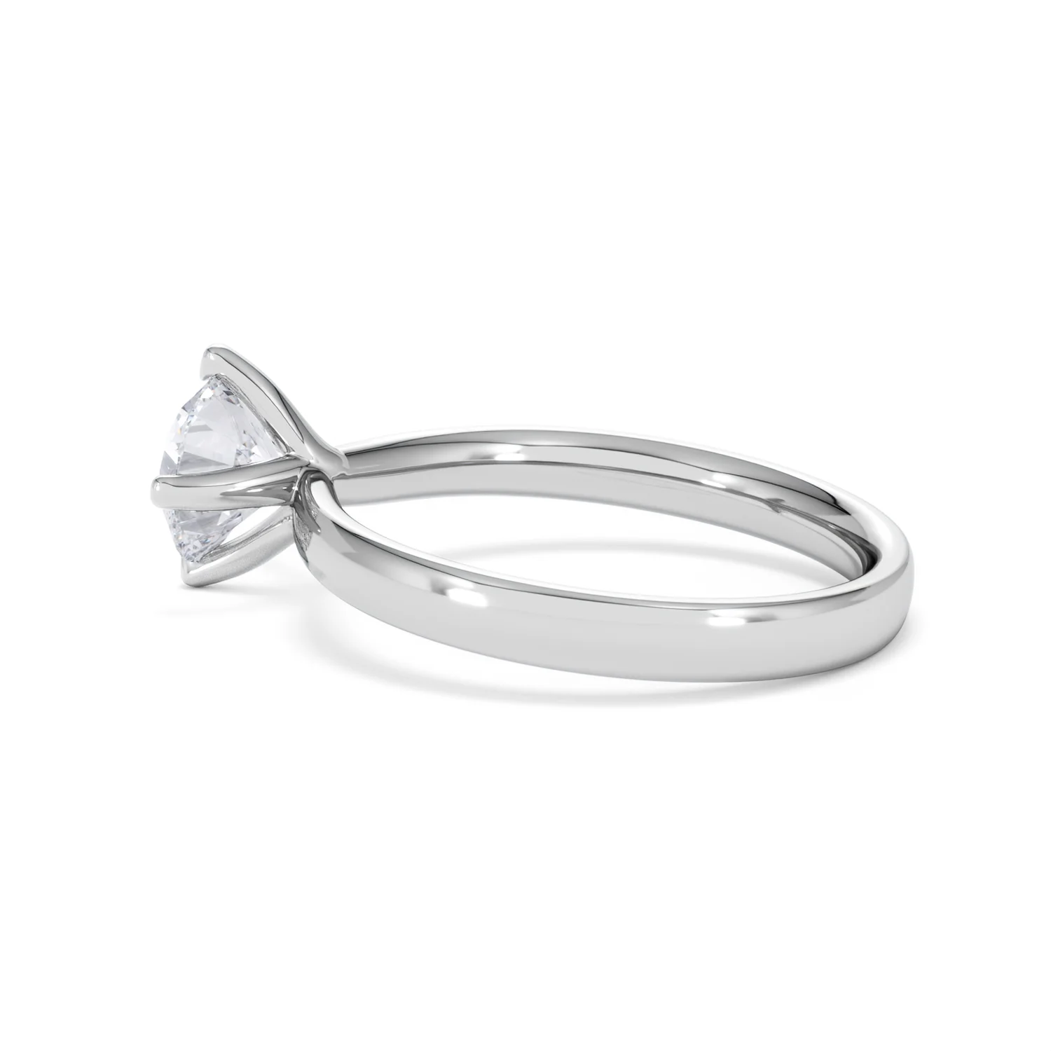 Origin Twist 1.00ct Round Cut Lab Diamond Solitaire Engagement Ring in 18K White Gold - Image 63