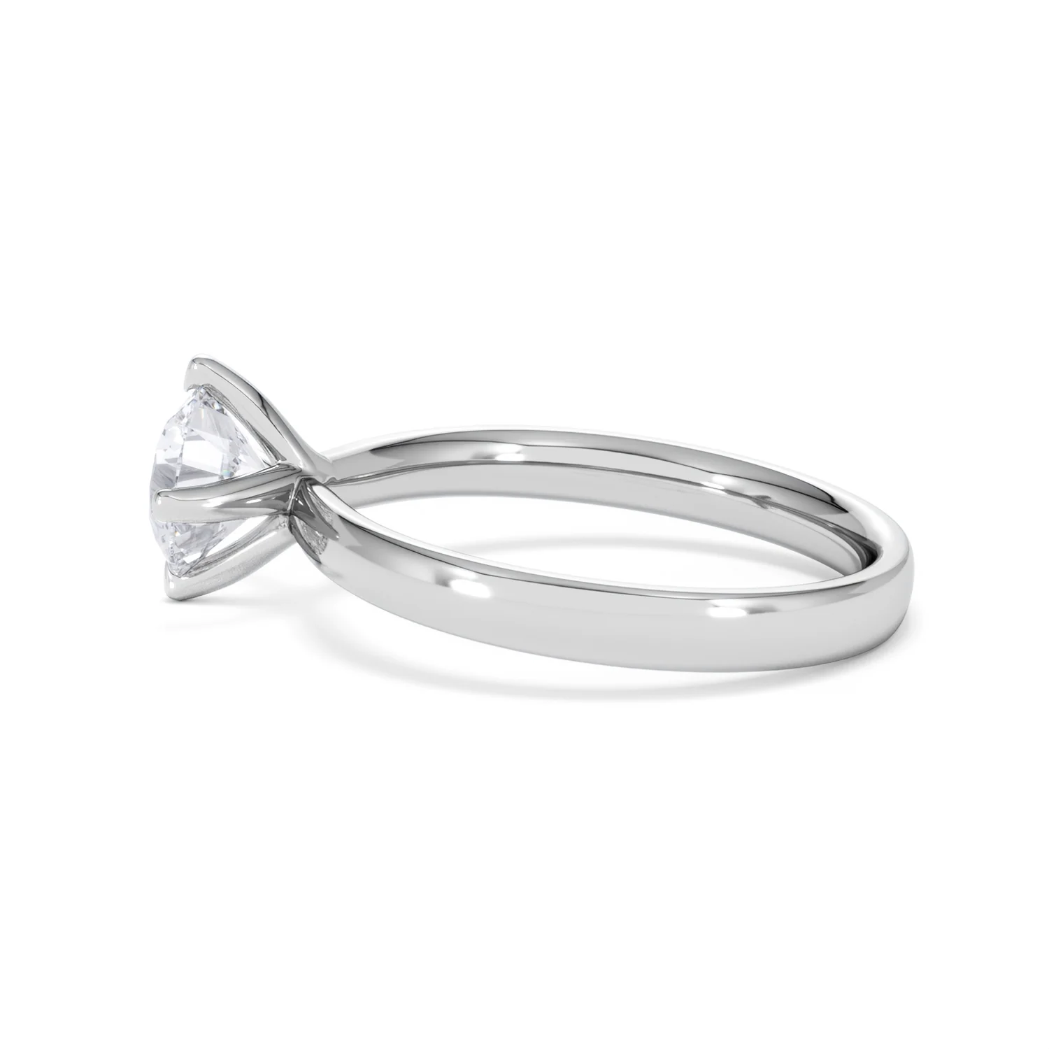 Origin Twist 1.00ct Round Cut Lab Diamond Solitaire Engagement Ring in 18K White Gold - Image 65
