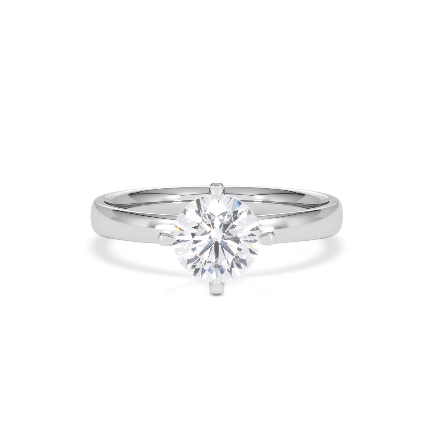 Origin Twist 1.00ct Round Cut Lab Diamond Solitaire Engagement Ring in 18K White Gold - Image 7