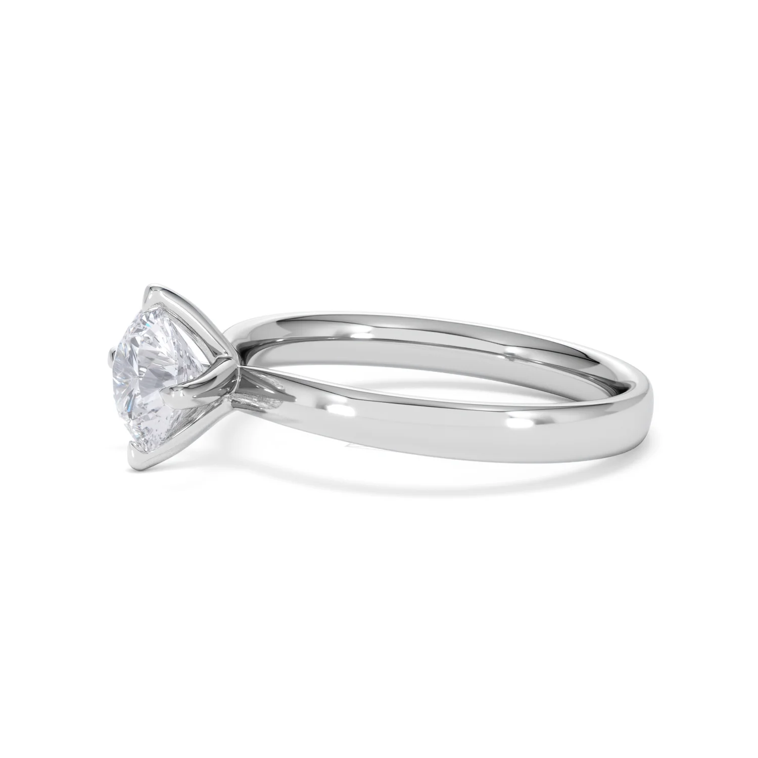 Origin Twist 1.00ct Round Cut Lab Diamond Solitaire Engagement Ring in 18K White Gold - Image 72