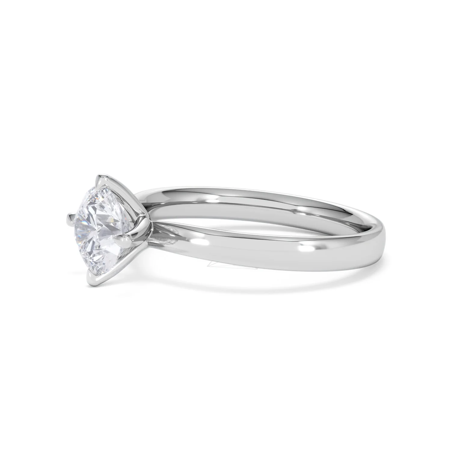 Origin Twist 1.00ct Round Cut Lab Diamond Solitaire Engagement Ring in 18K White Gold - Image 74