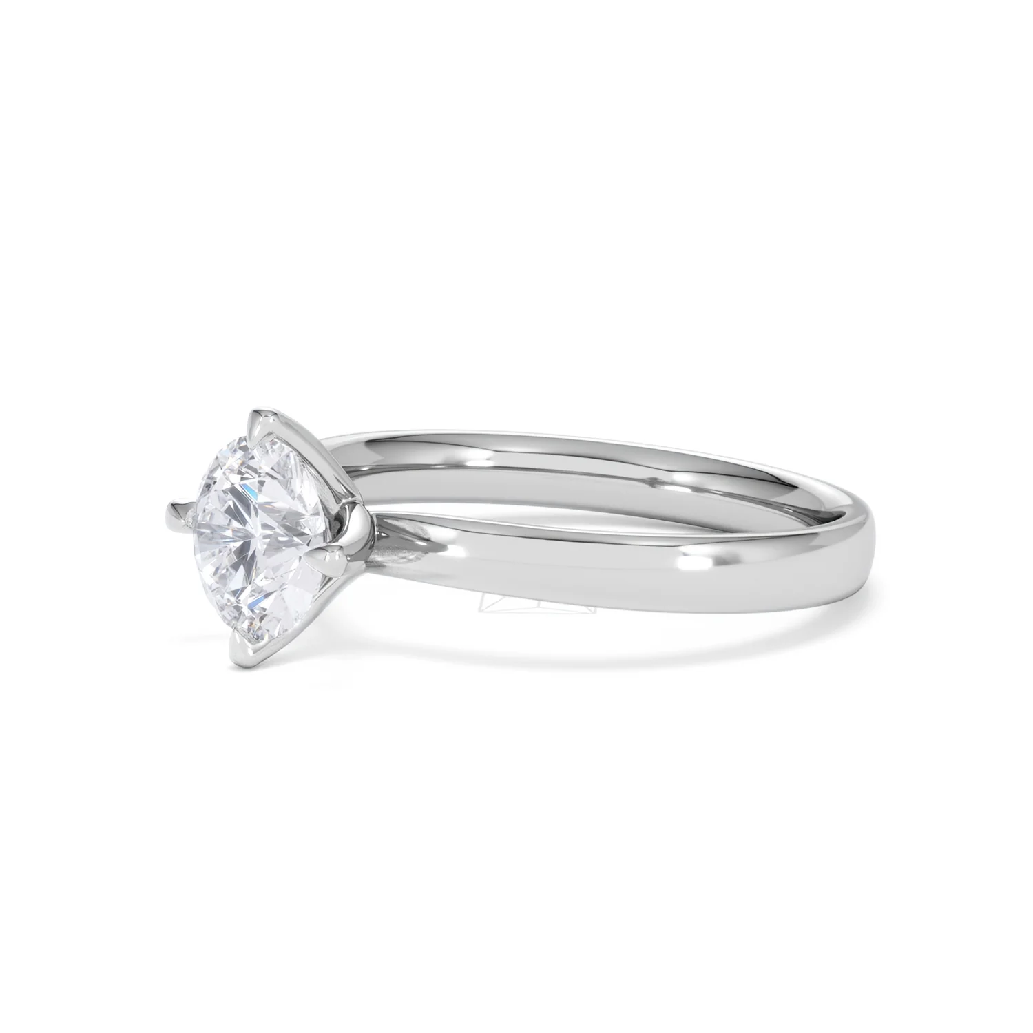 Origin Twist 1.00ct Round Cut Lab Diamond Solitaire Engagement Ring in 18K White Gold - Image 76