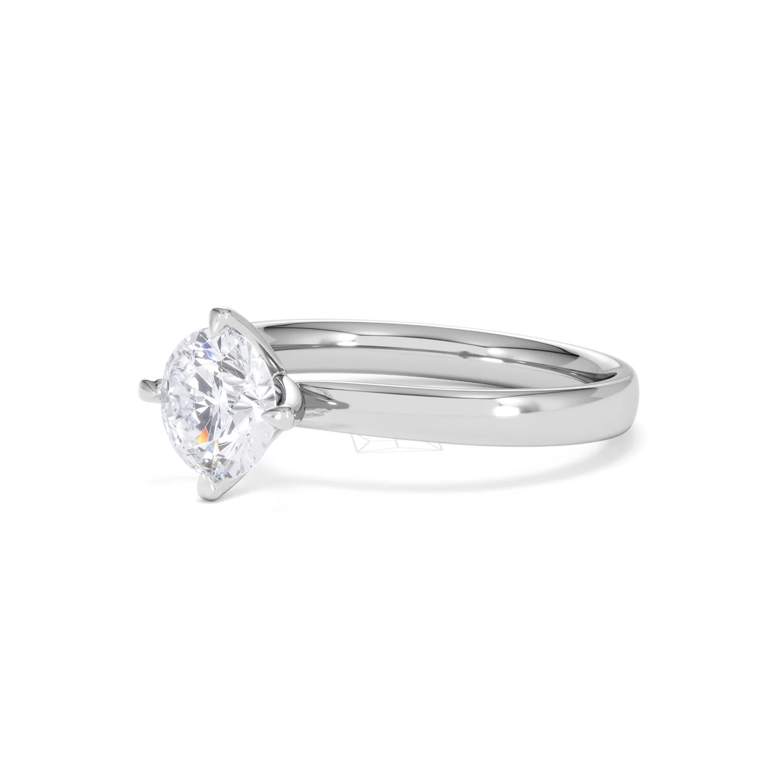 Origin Twist 1.00ct Round Cut Lab Diamond Solitaire Engagement Ring in 18K White Gold - Image 78