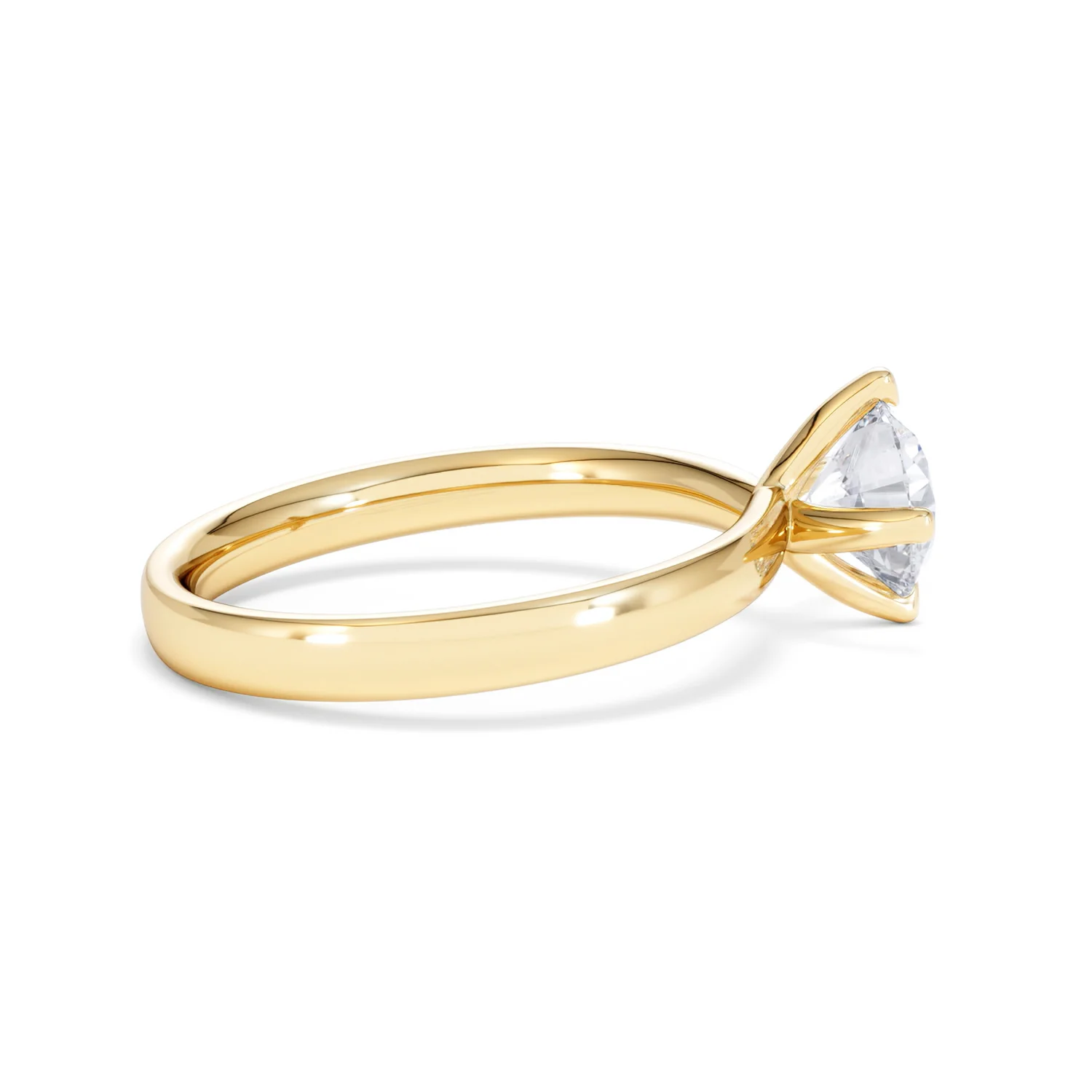 Origin Twist 1.00ct Round Cut Lab Diamond Solitaire Engagement Ring in 18K Yellow Gold - Image 29