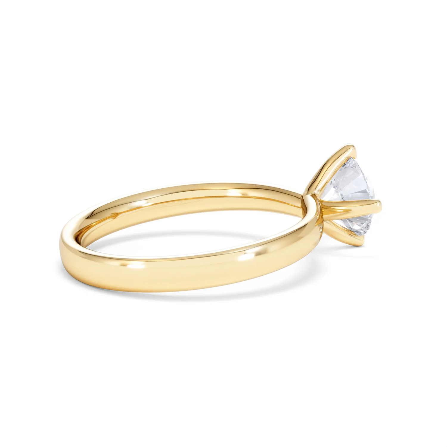 Origin Twist 1.00ct Round Cut Lab Diamond Solitaire Engagement Ring in 18K Yellow Gold - Image 32