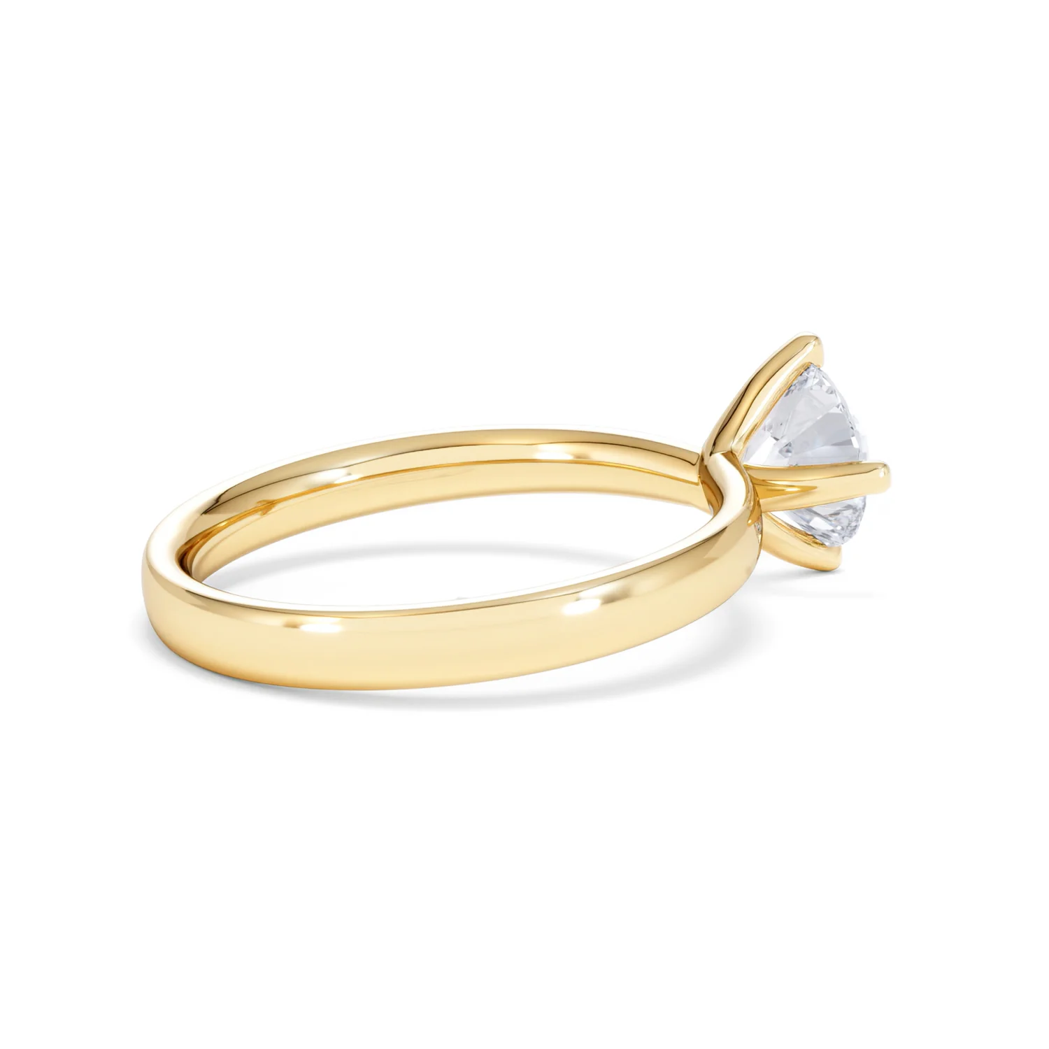 Origin Twist 1.00ct Round Cut Lab Diamond Solitaire Engagement Ring in 18K Yellow Gold - Image 33