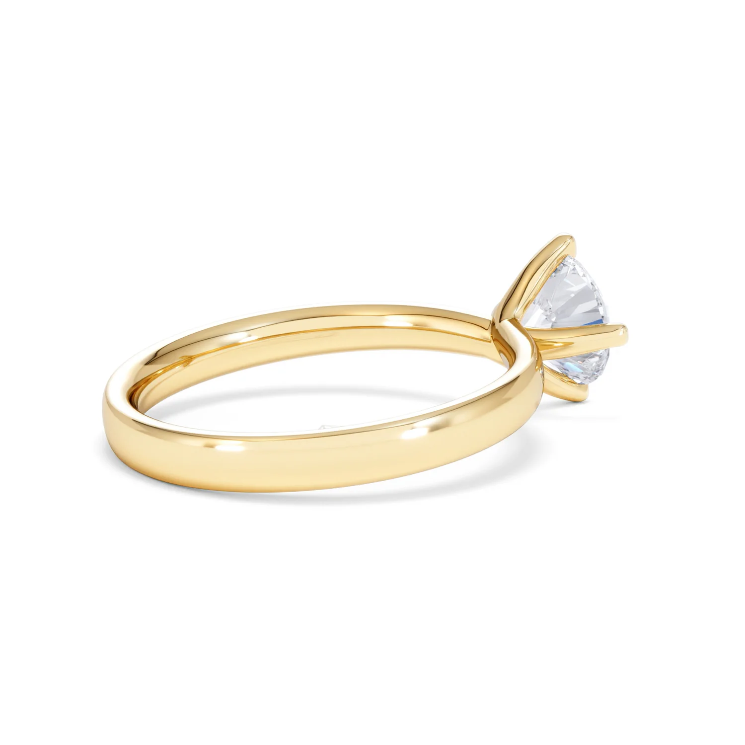 Origin Twist 1.00ct Round Cut Lab Diamond Solitaire Engagement Ring in 18K Yellow Gold - Image 34