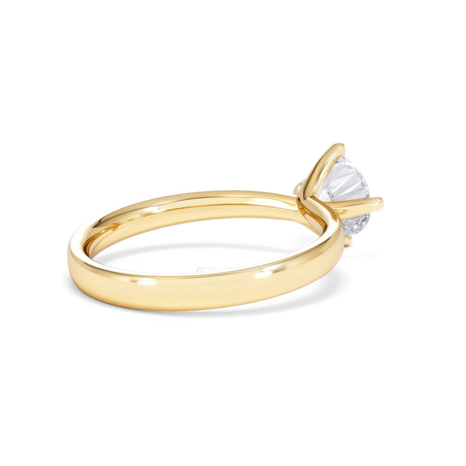 Origin Twist 1.00ct Round Cut Lab Diamond Solitaire Engagement Ring in 18K Yellow Gold - Image 36