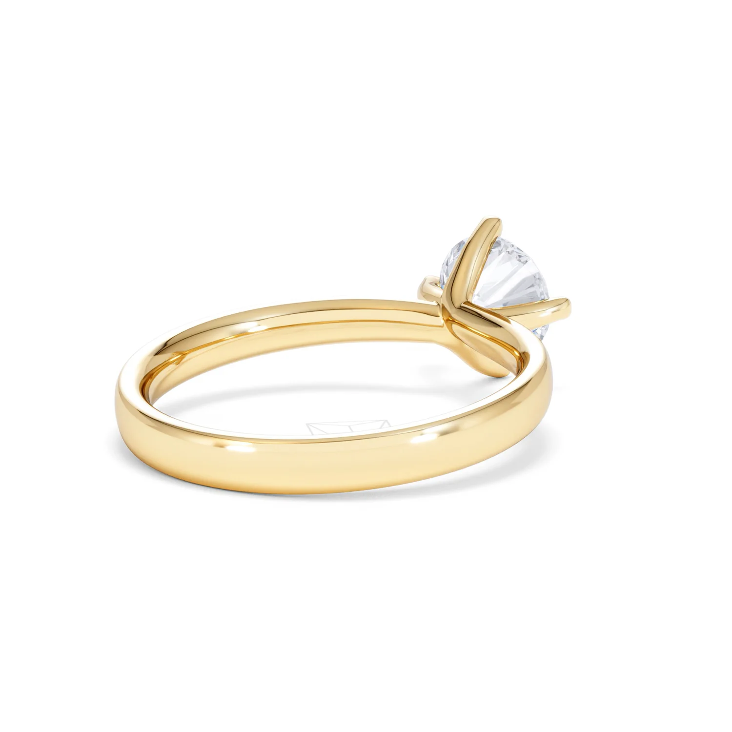 Origin Twist 1.00ct Round Cut Lab Diamond Solitaire Engagement Ring in 18K Yellow Gold - Image 39