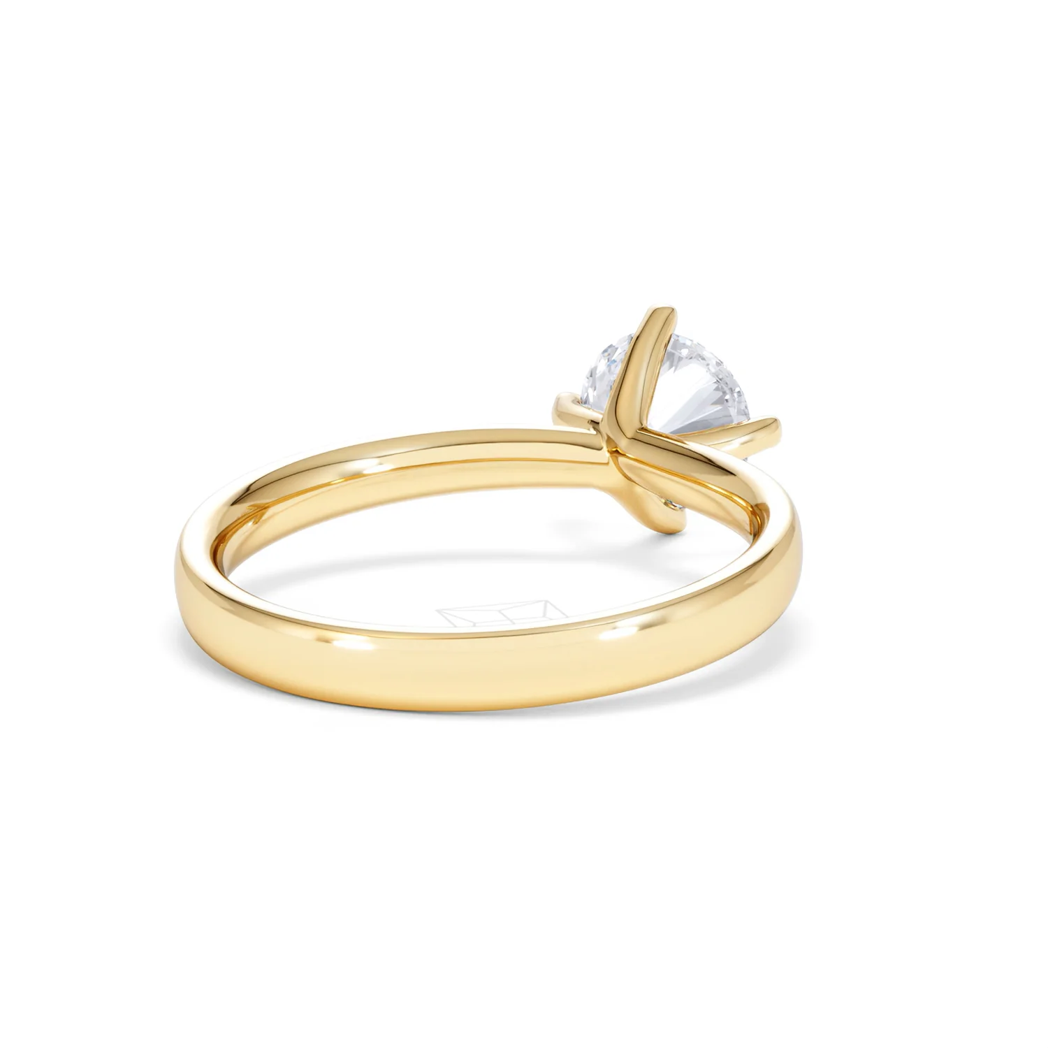 Origin Twist 1.00ct Round Cut Lab Diamond Solitaire Engagement Ring in 18K Yellow Gold - Image 41