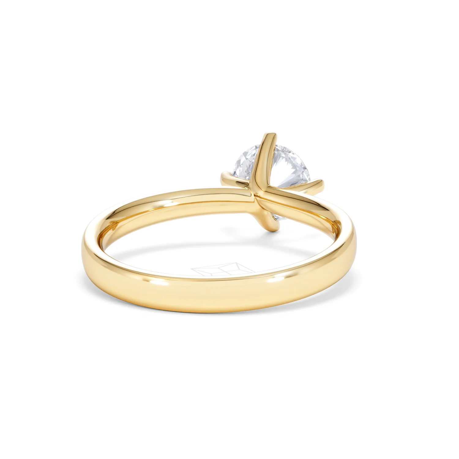 Origin Twist 1.00ct Round Cut Lab Diamond Solitaire Engagement Ring in 18K Yellow Gold - Image 43