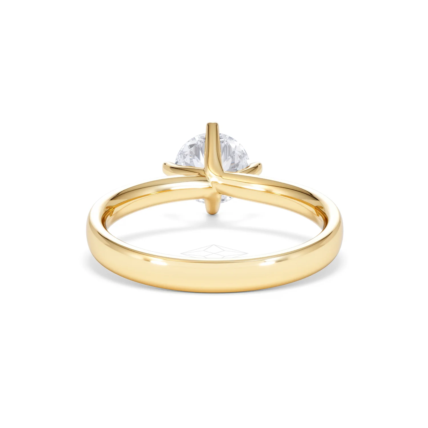 Origin Twist 1.00ct Round Cut Lab Diamond Solitaire Engagement Ring in 18K Yellow Gold - Image 47