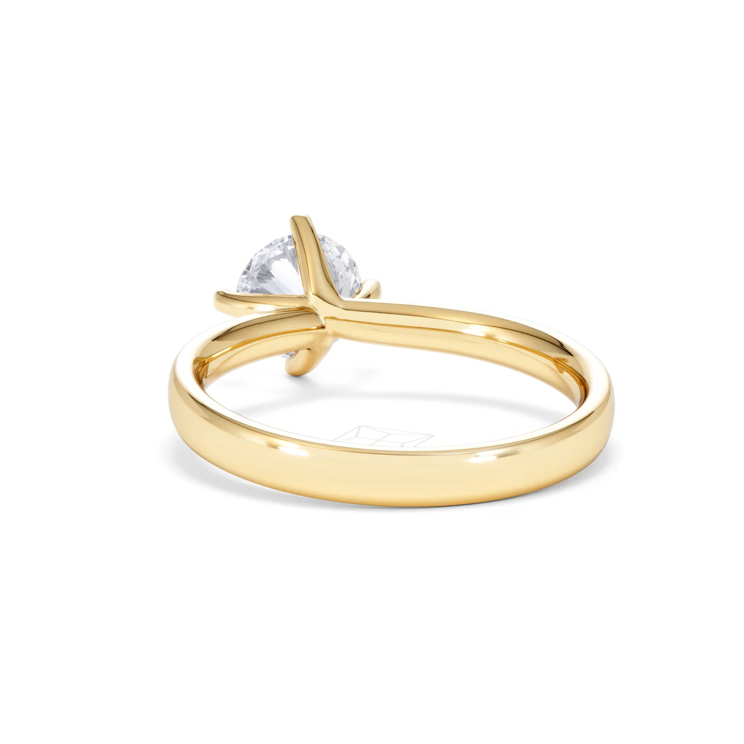 Origin Twist 1.00ct Round Cut Lab Diamond Solitaire Engagement Ring in 18K Yellow Gold - Image 51