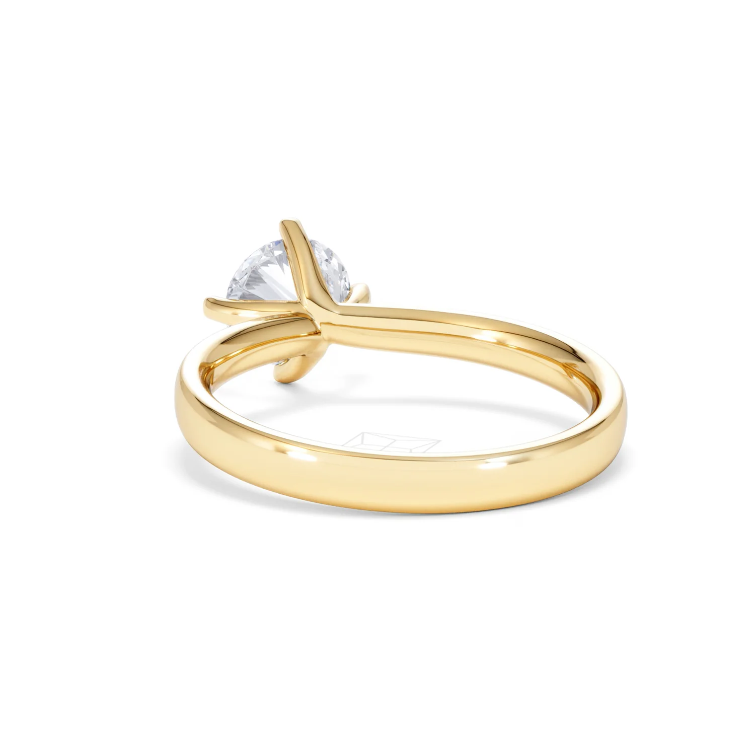 Origin Twist 1.00ct Round Cut Lab Diamond Solitaire Engagement Ring in 18K Yellow Gold - Image 52