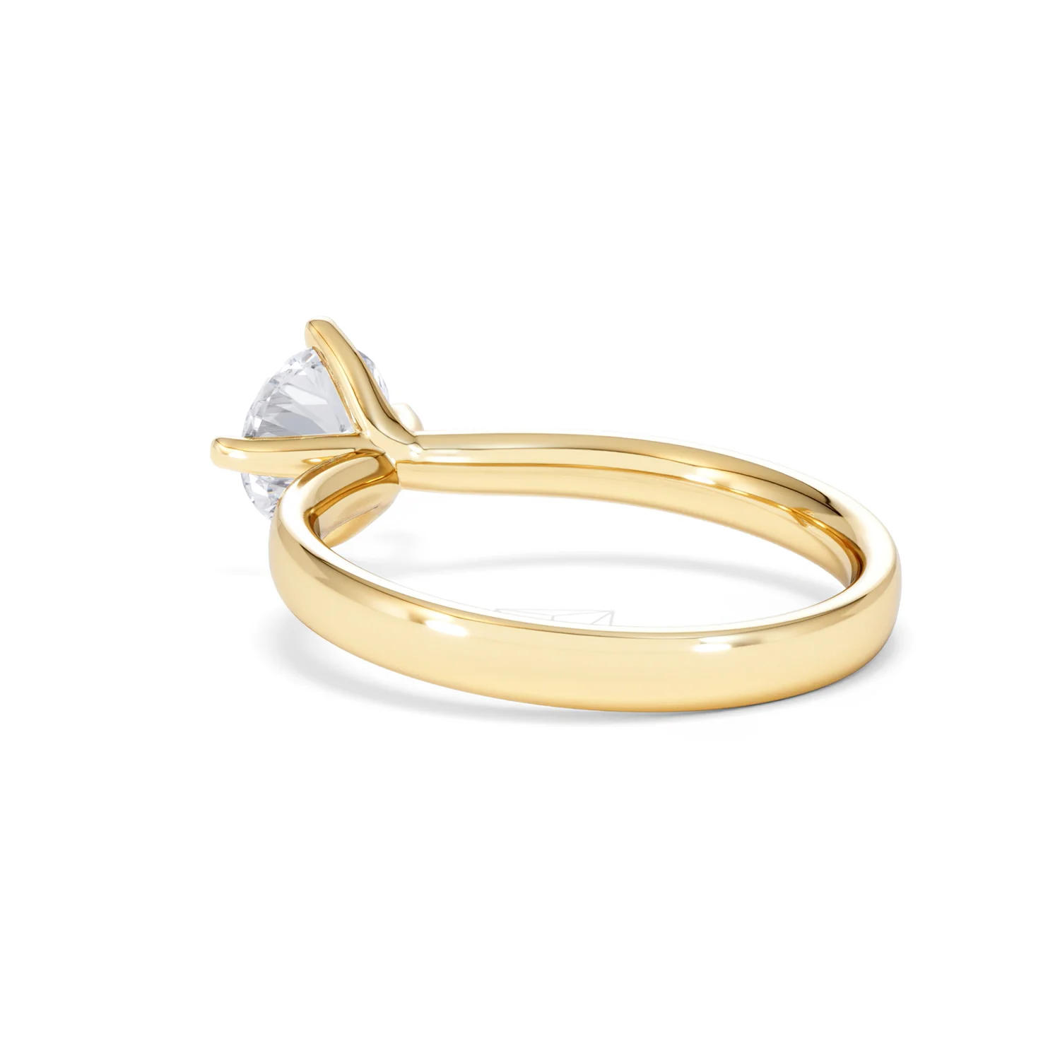Origin Twist 1.00ct Round Cut Lab Diamond Solitaire Engagement Ring in 18K Yellow Gold - Image 56