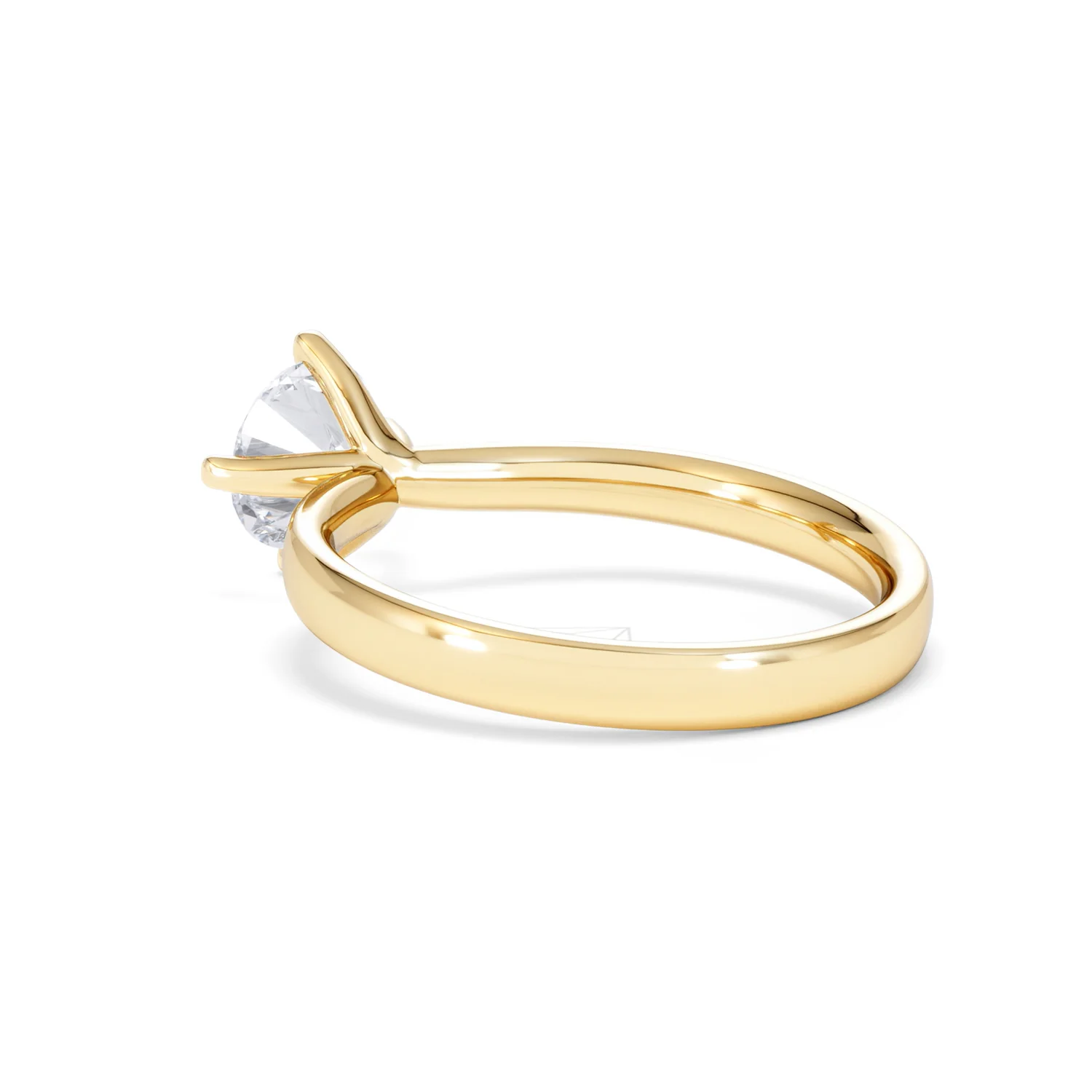 Origin Twist 1.00ct Round Cut Lab Diamond Solitaire Engagement Ring in 18K Yellow Gold - Image 57