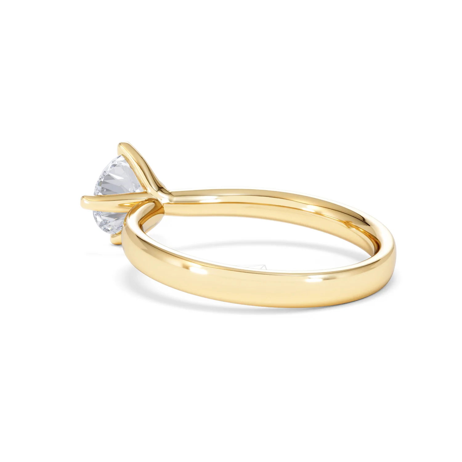 Origin Twist 1.00ct Round Cut Lab Diamond Solitaire Engagement Ring in 18K Yellow Gold - Image 58