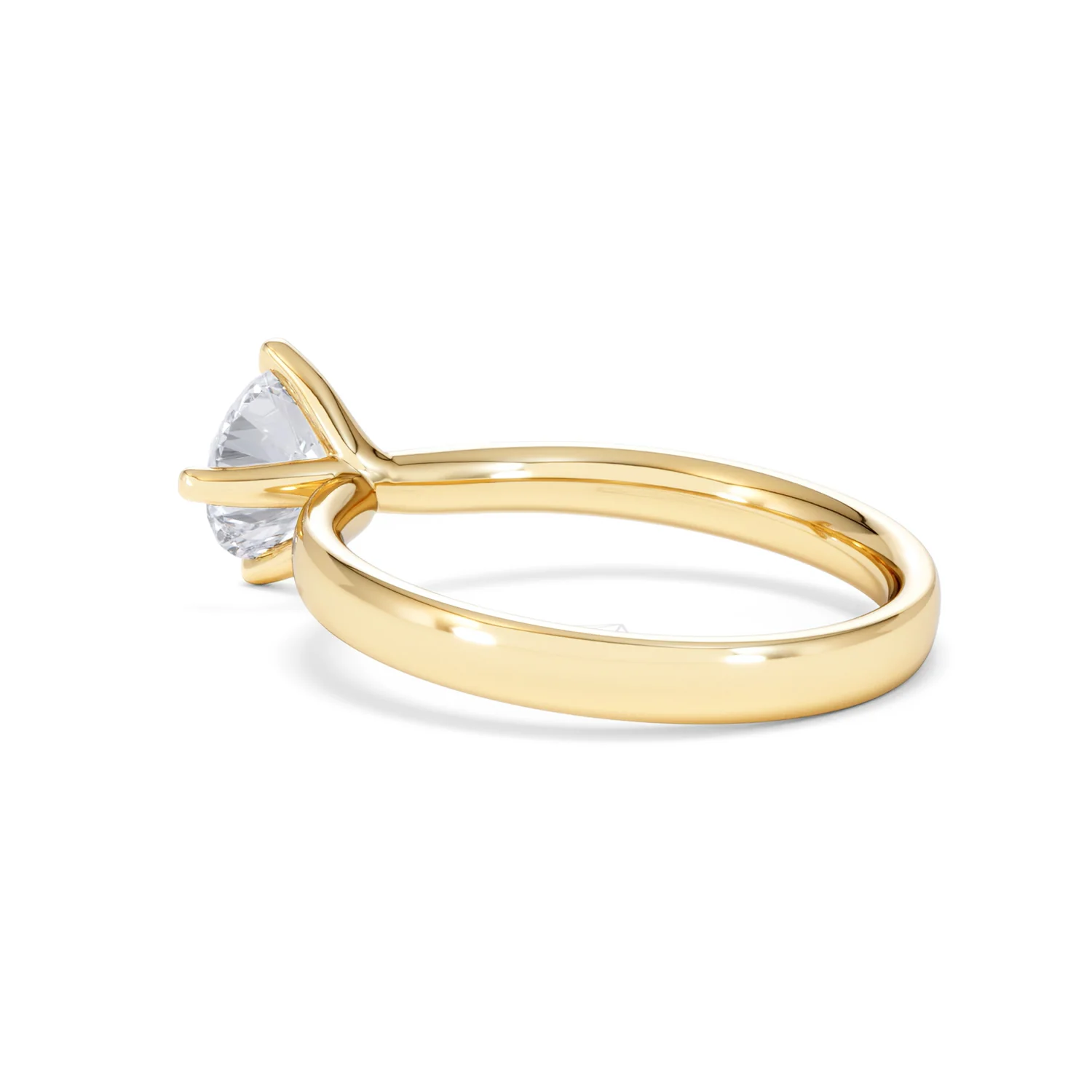Origin Twist 1.00ct Round Cut Lab Diamond Solitaire Engagement Ring in 18K Yellow Gold - Image 59
