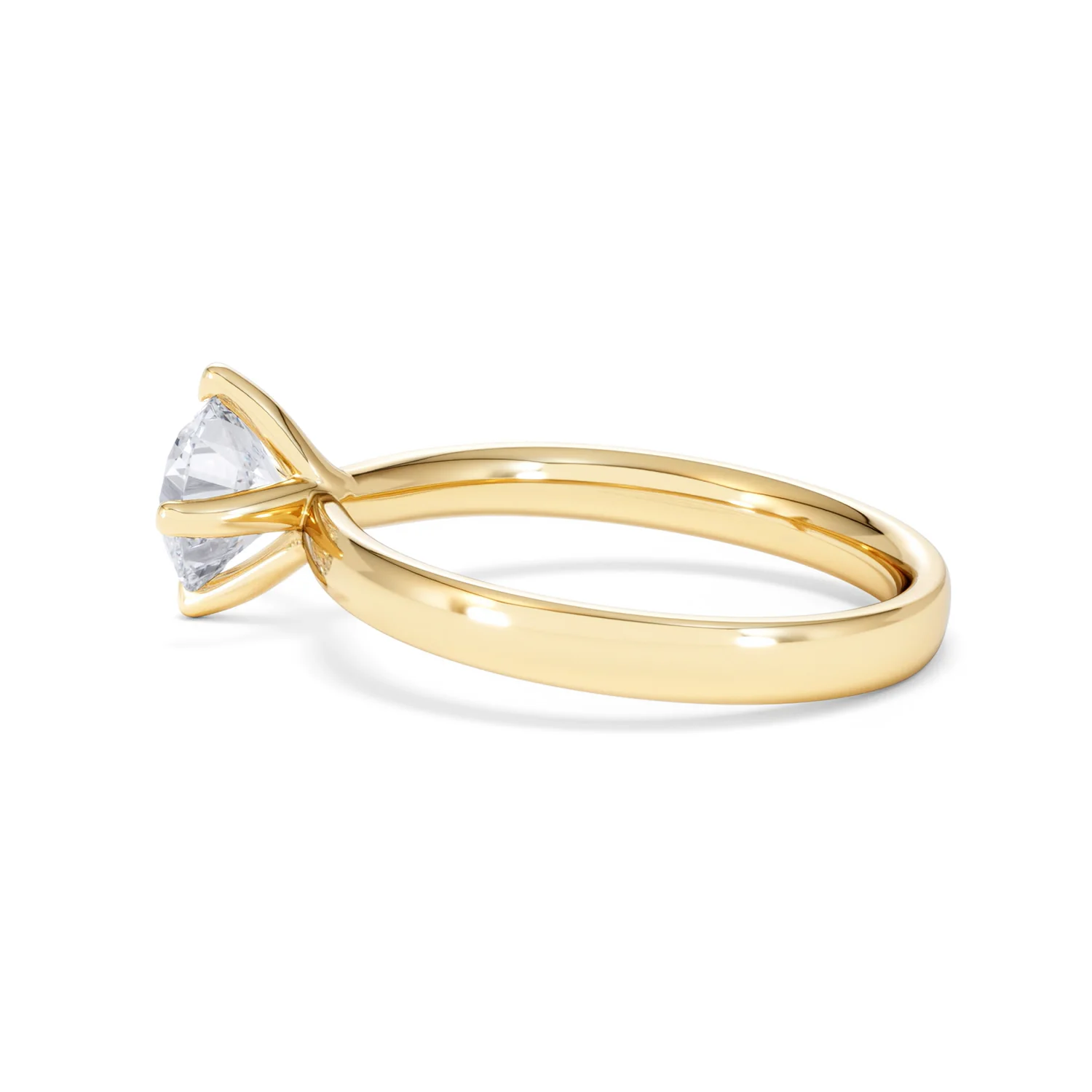 Origin Twist 1.00ct Round Cut Lab Diamond Solitaire Engagement Ring in 18K Yellow Gold - Image 64
