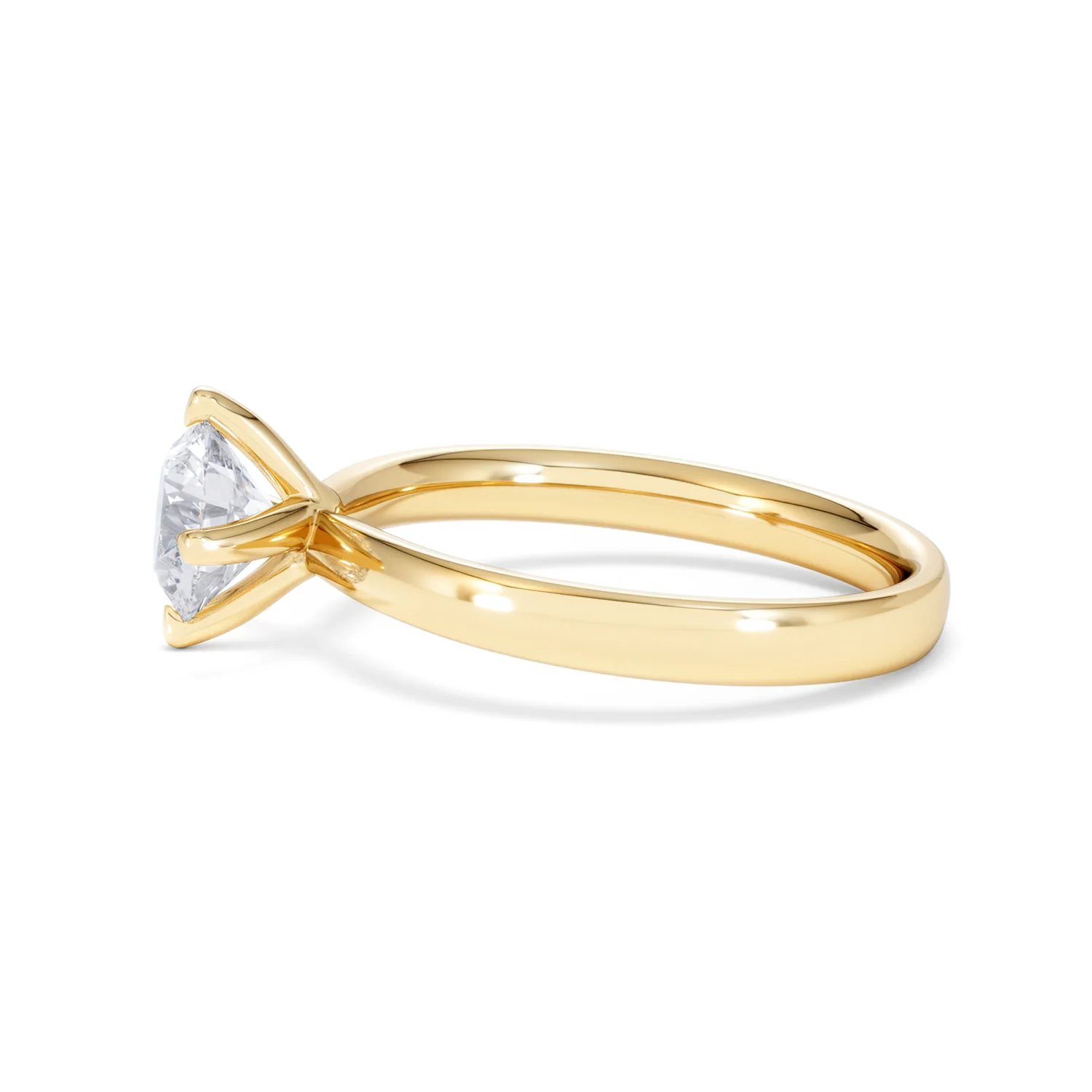 Origin Twist 1.00ct Round Cut Lab Diamond Solitaire Engagement Ring in 18K Yellow Gold - Image 68