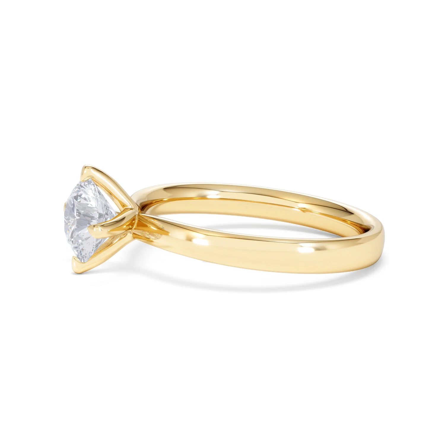 Origin Twist 1.00ct Round Cut Lab Diamond Solitaire Engagement Ring in 18K Yellow Gold - Image 71