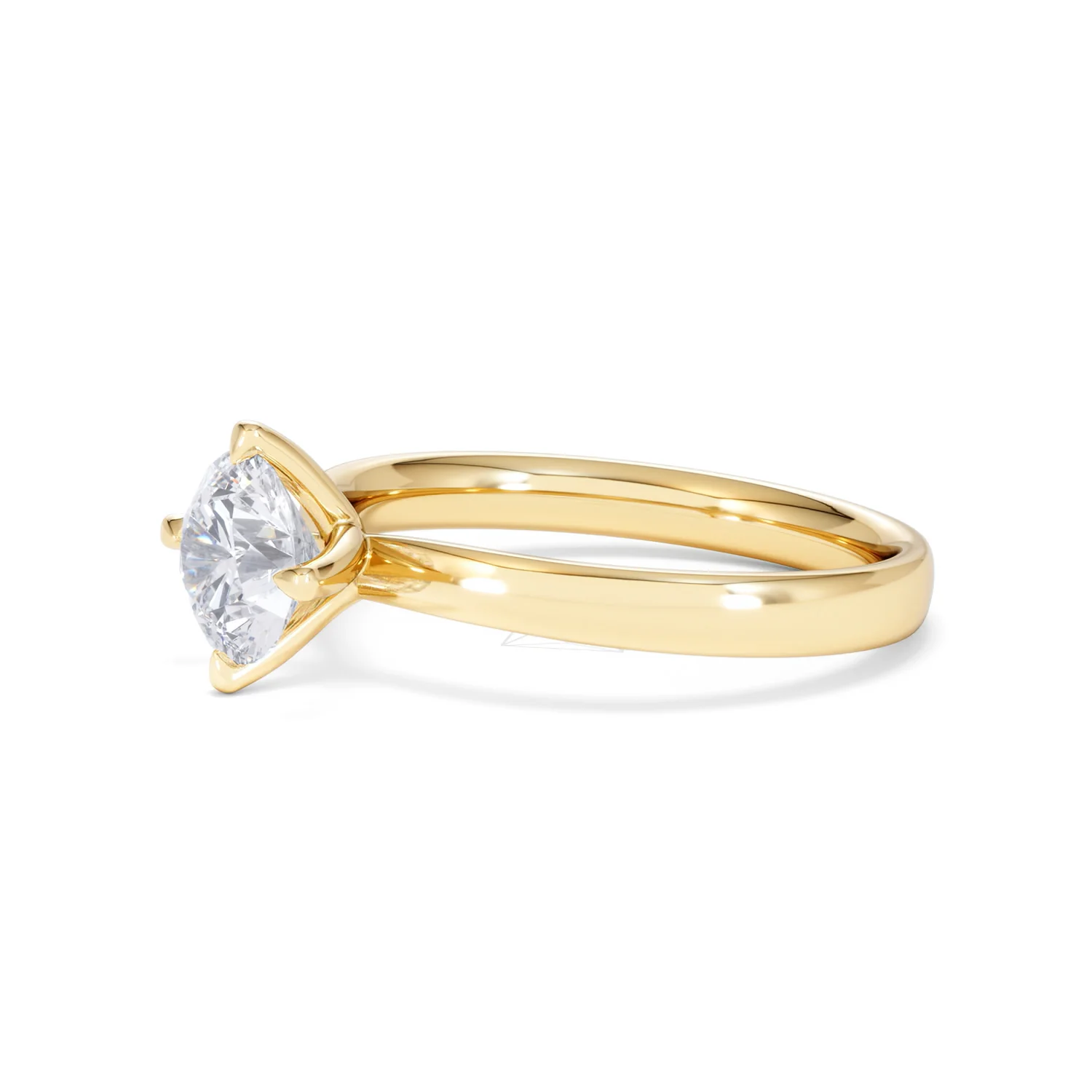Origin Twist 1.00ct Round Cut Lab Diamond Solitaire Engagement Ring in 18K Yellow Gold - Image 74