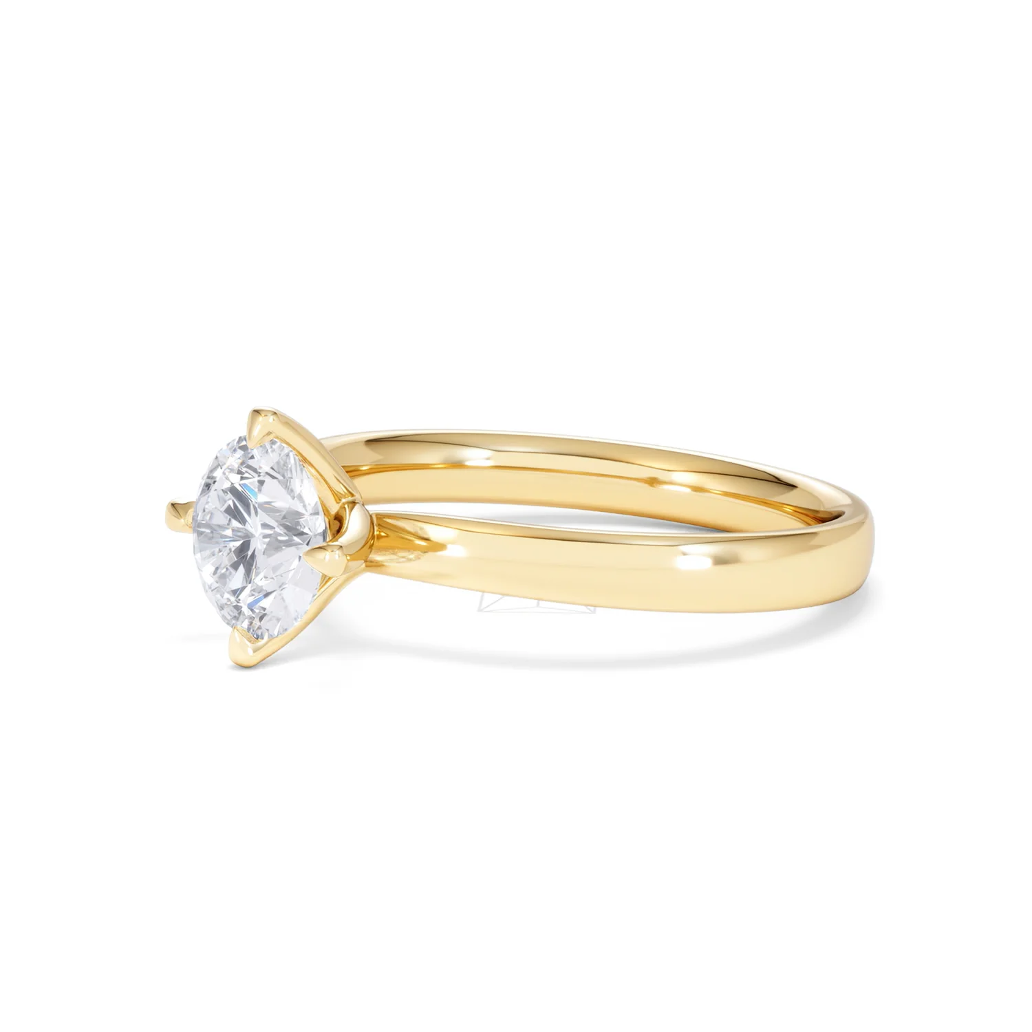 Origin Twist 1.00ct Round Cut Lab Diamond Solitaire Engagement Ring in 18K Yellow Gold - Image 76