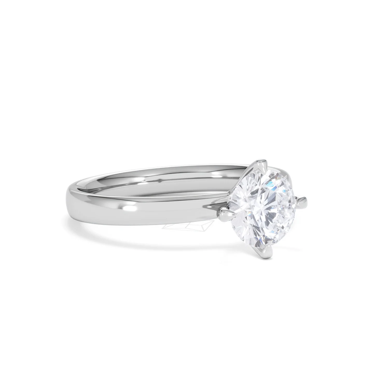 Origin Twist 1.00ct Round Cut Lab Diamond Solitaire Engagement Ring in Platinum - Image 14