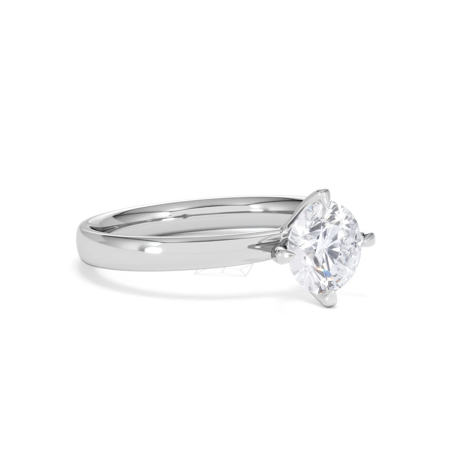 Origin Twist 1.00ct Round Cut Lab Diamond Solitaire Engagement Ring in Platinum - Image 15