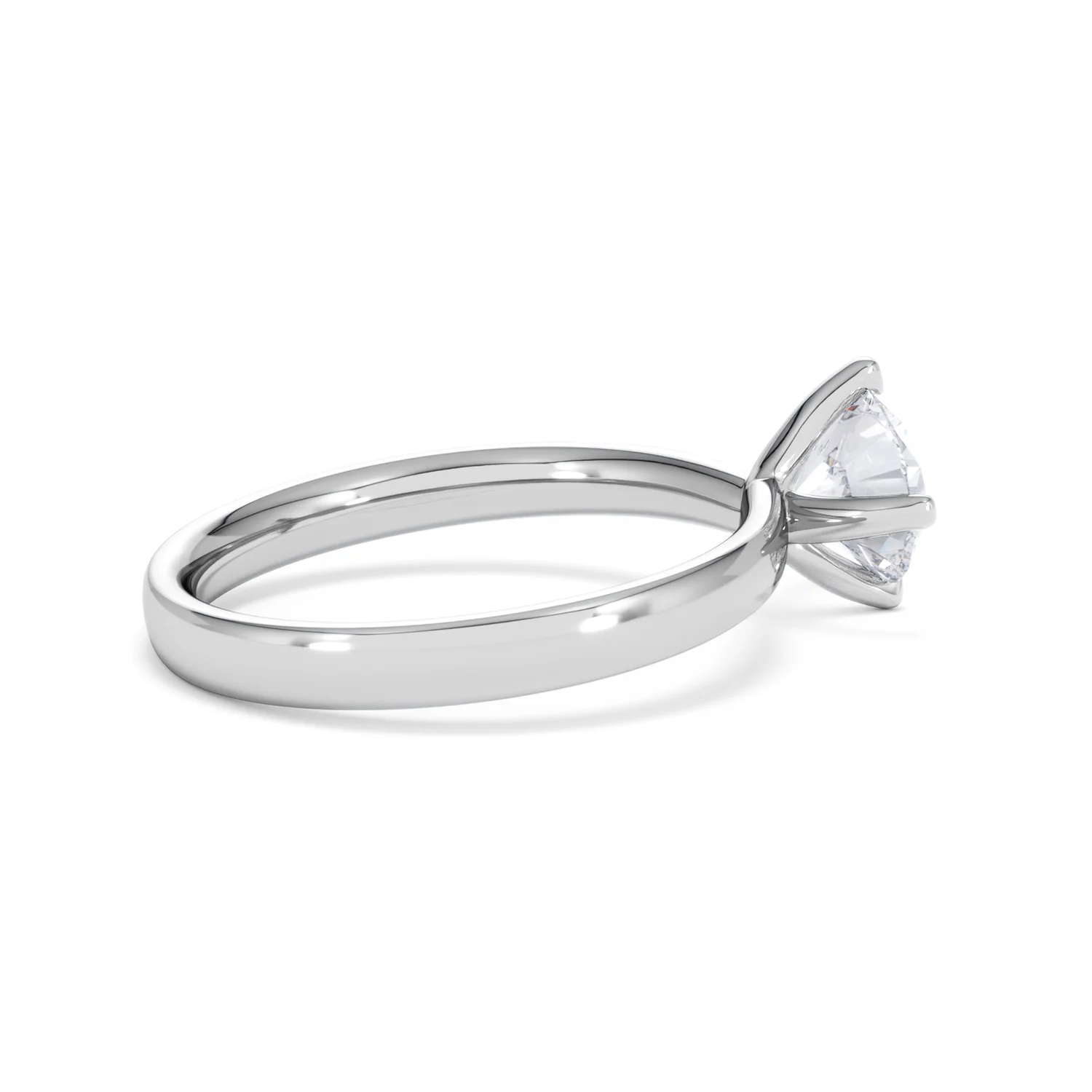 Origin Twist 1.00ct Round Cut Lab Diamond Solitaire Engagement Ring in Platinum - Image 31