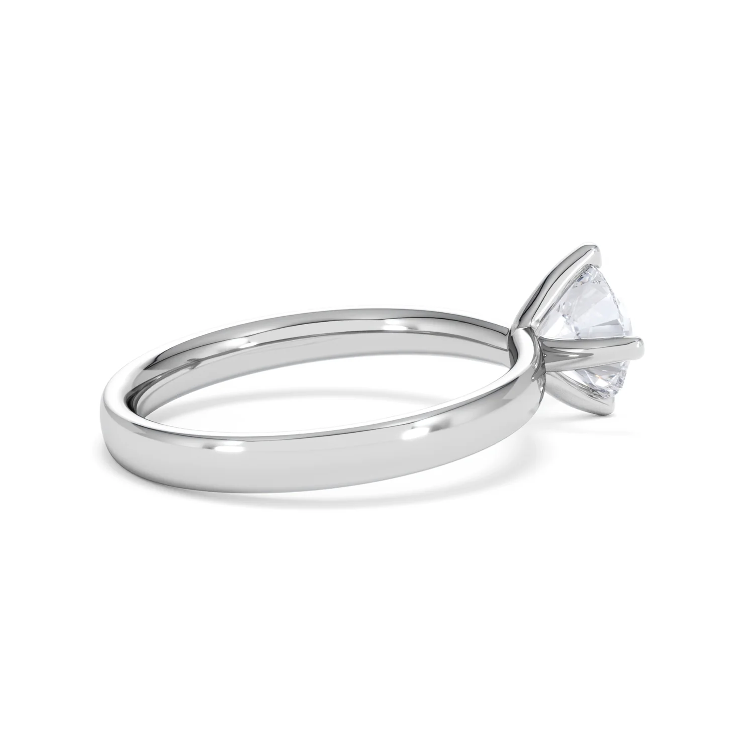 Origin Twist 1.00ct Round Cut Lab Diamond Solitaire Engagement Ring in Platinum - Image 32