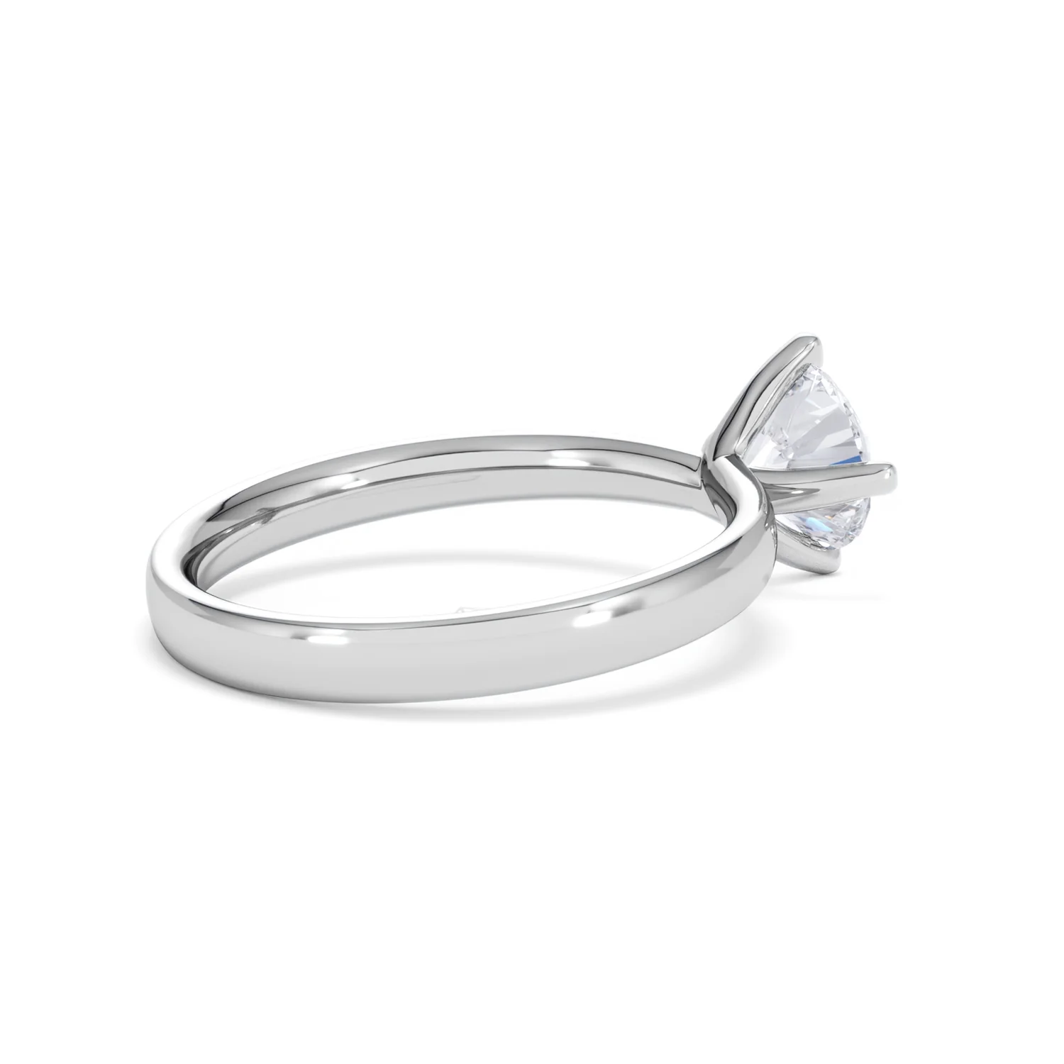 Origin Twist 1.00ct Round Cut Lab Diamond Solitaire Engagement Ring in Platinum - Image 34