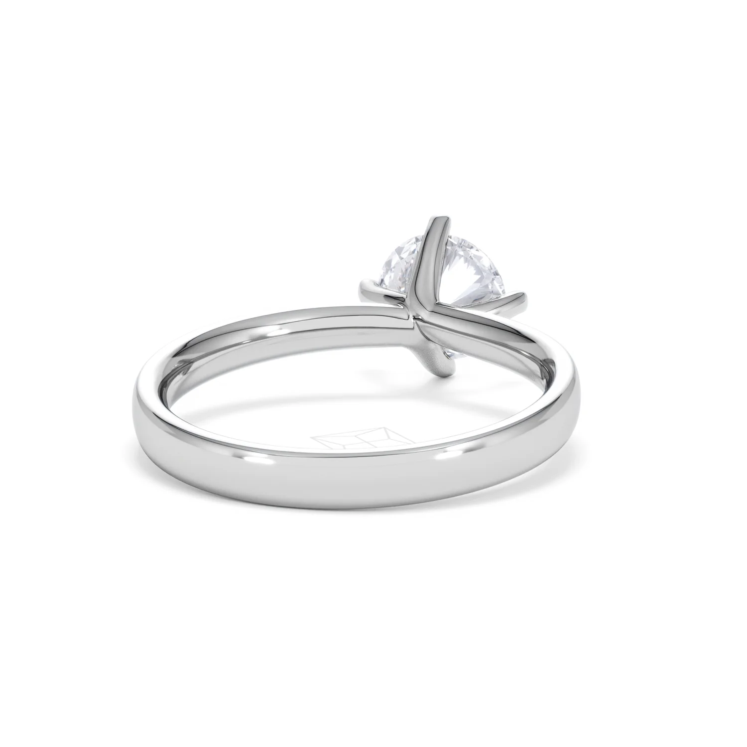 Origin Twist 1.00ct Round Cut Lab Diamond Solitaire Engagement Ring in Platinum - Image 43