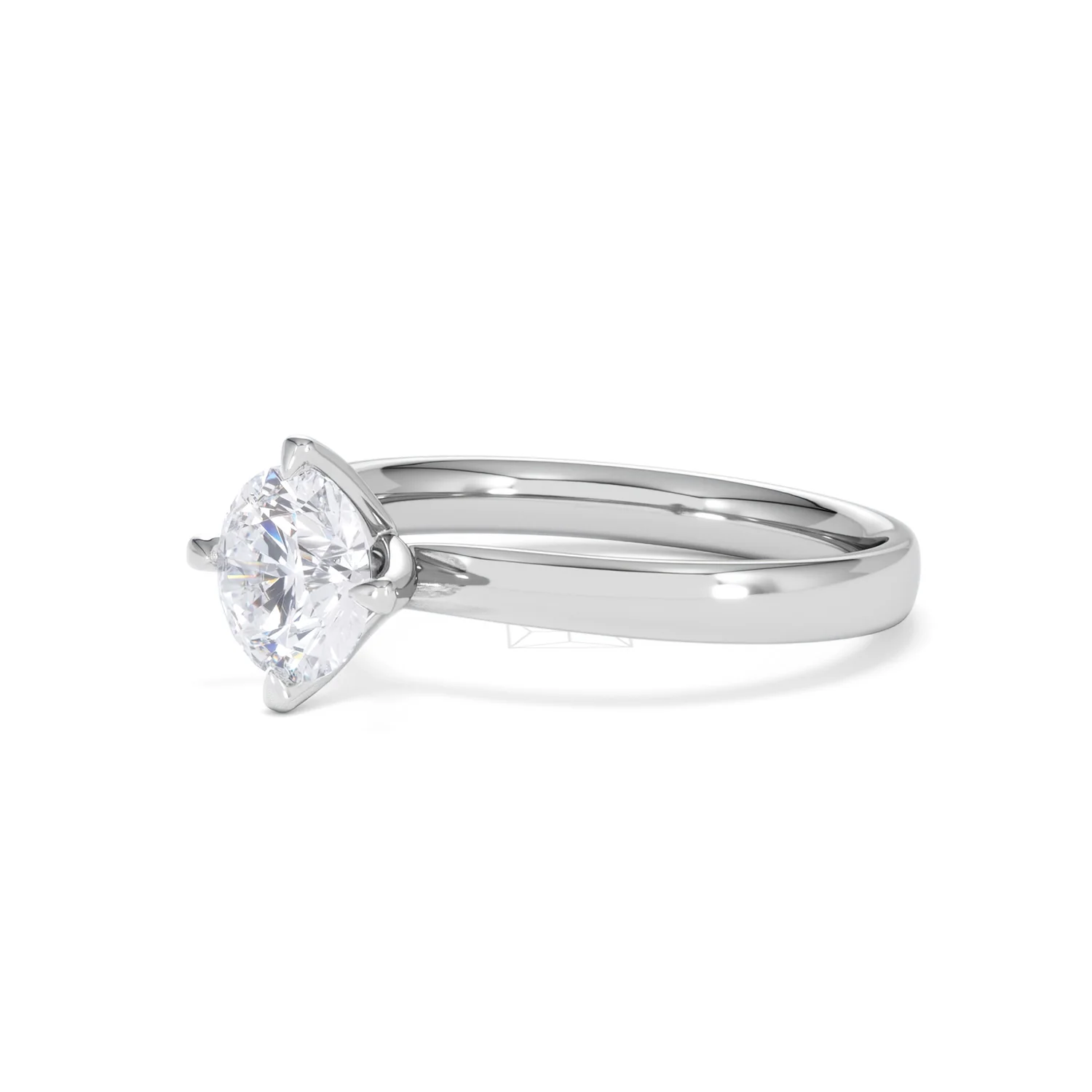 Origin Twist 1.00ct Round Cut Lab Diamond Solitaire Engagement Ring in Platinum - Image 77