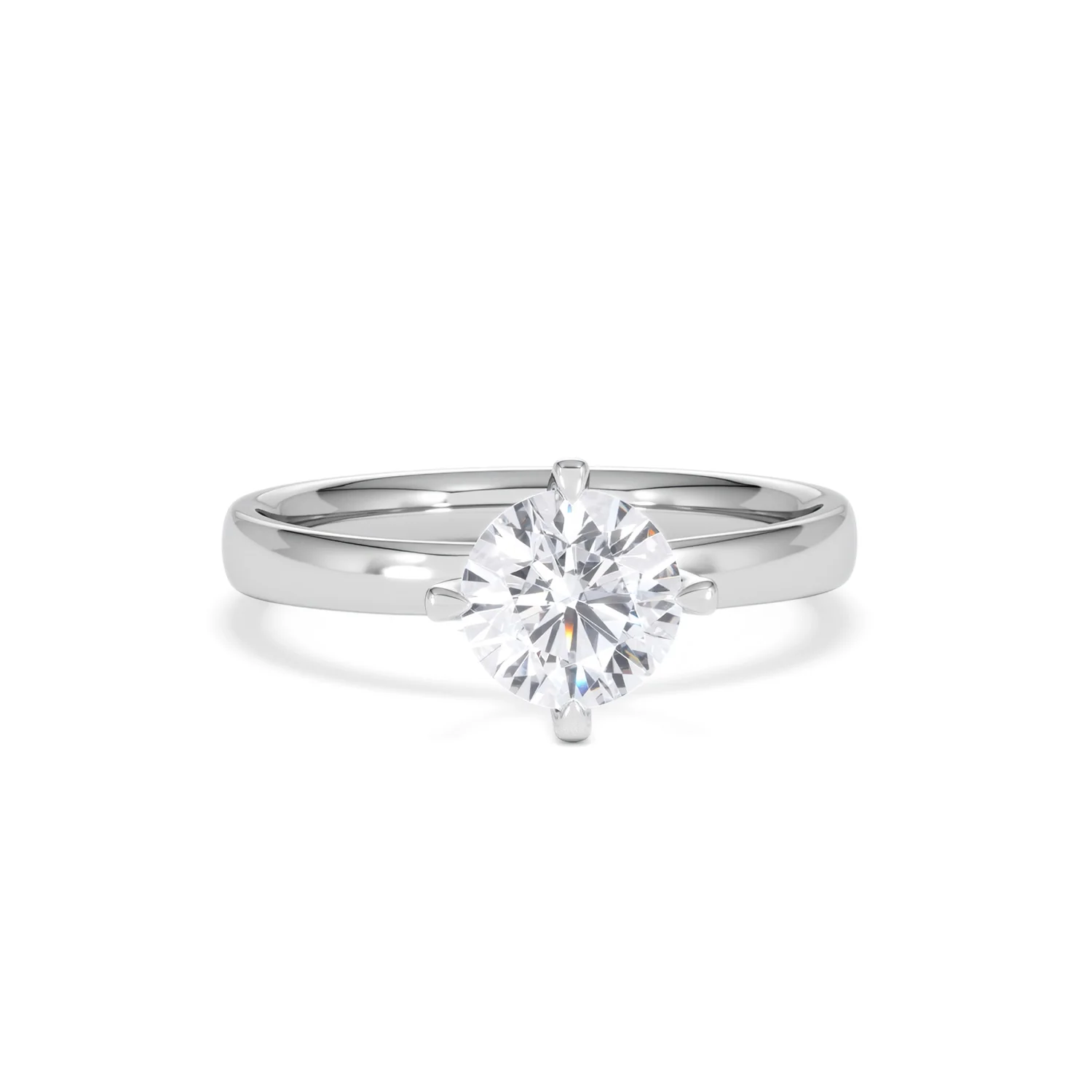 Origin Twist 1.00ct Round Cut Lab Diamond Solitaire Engagement Ring in Platinum - Image 8