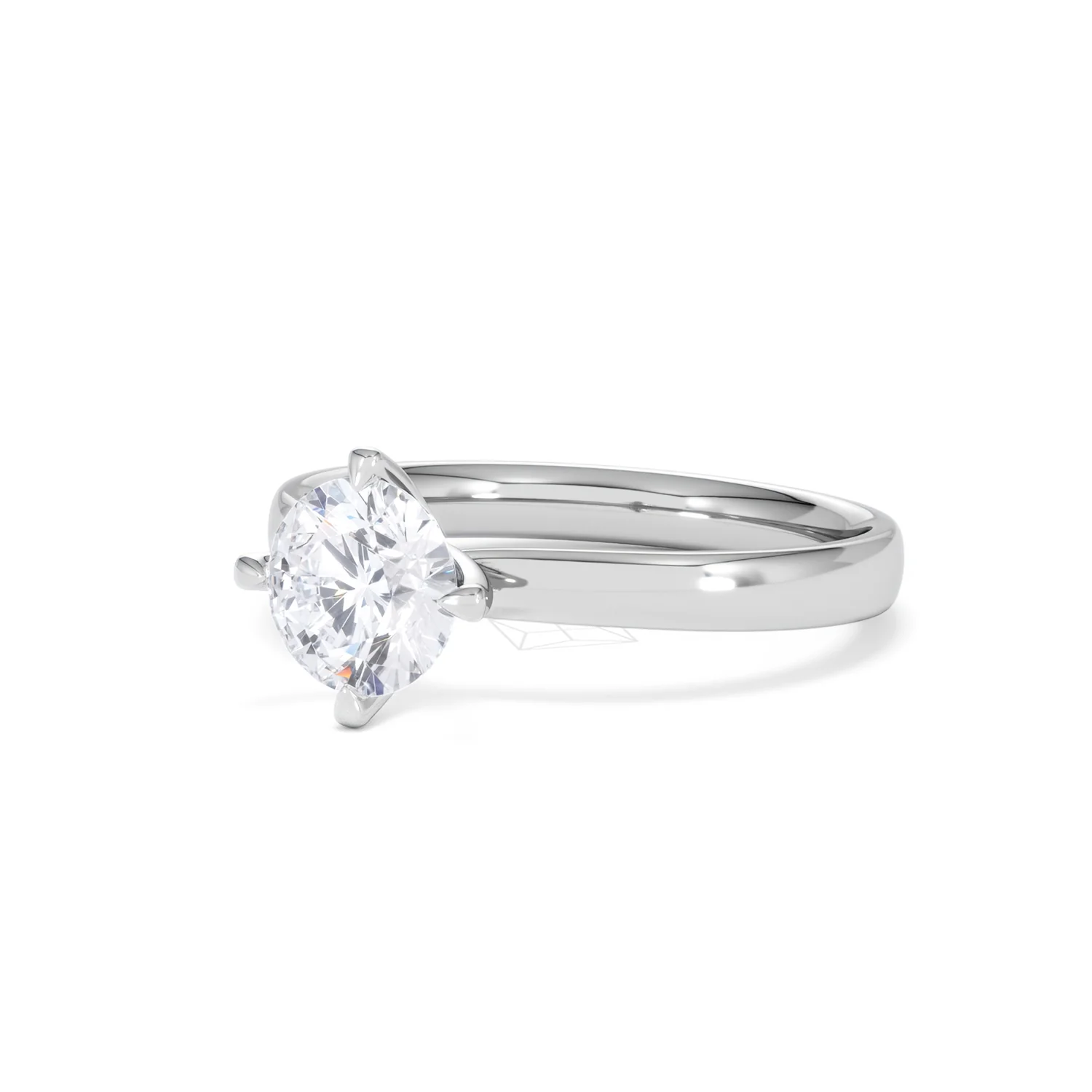 Origin Twist 1.00ct Round Cut Lab Diamond Solitaire Engagement Ring in Platinum - Image 80