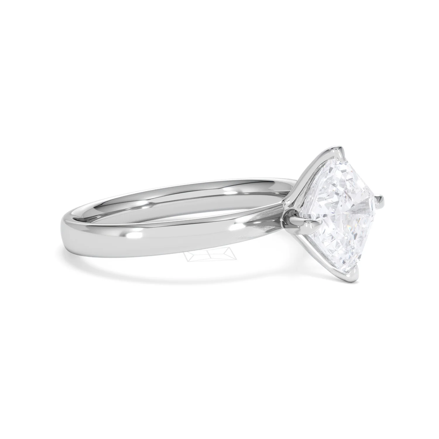 Origin Twist 2.00ct Asscher Cut Lab Diamond Solitaire Engagement Ring in 18K White Gold - Image 19